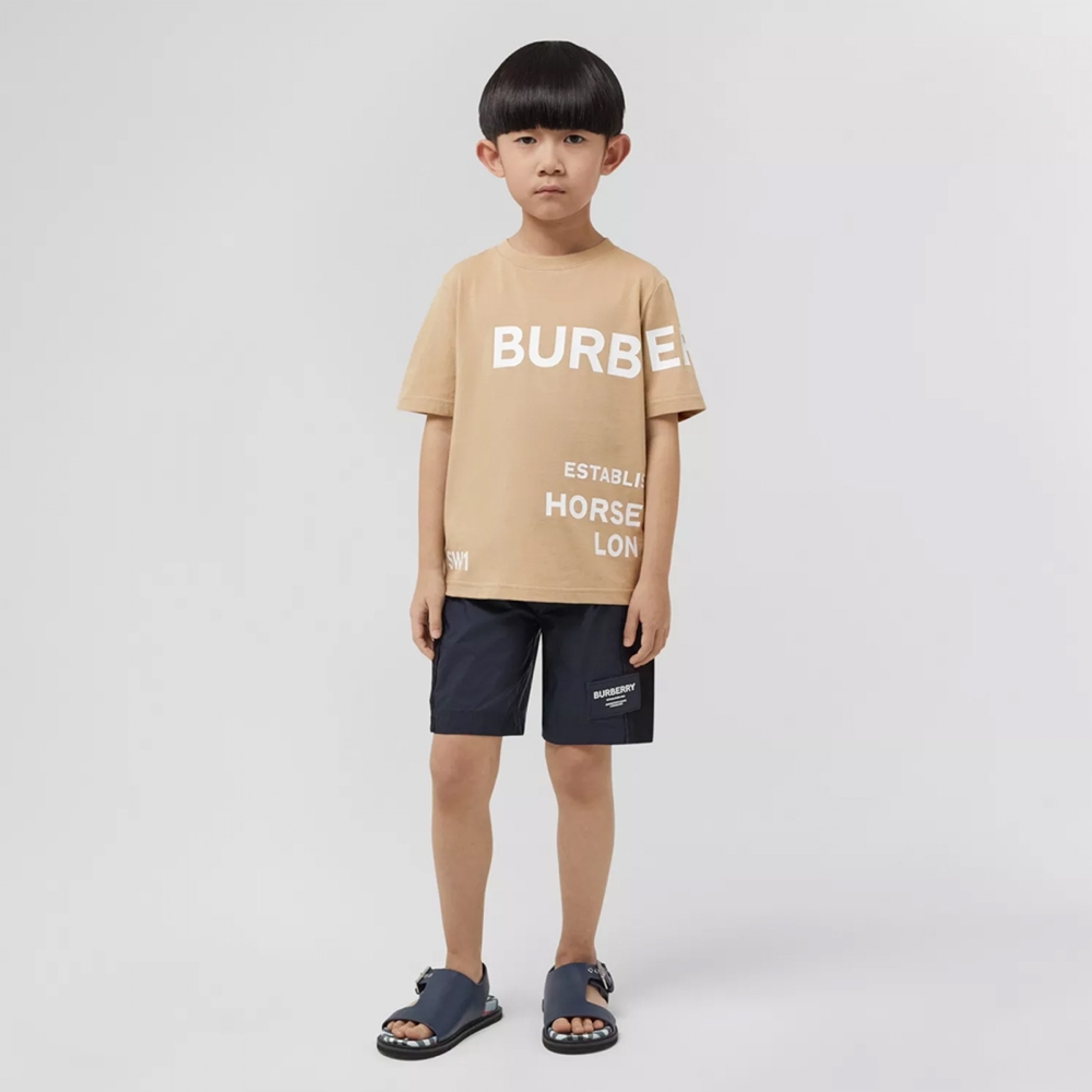 Boy & Girls Beige Cotton T-Shirts