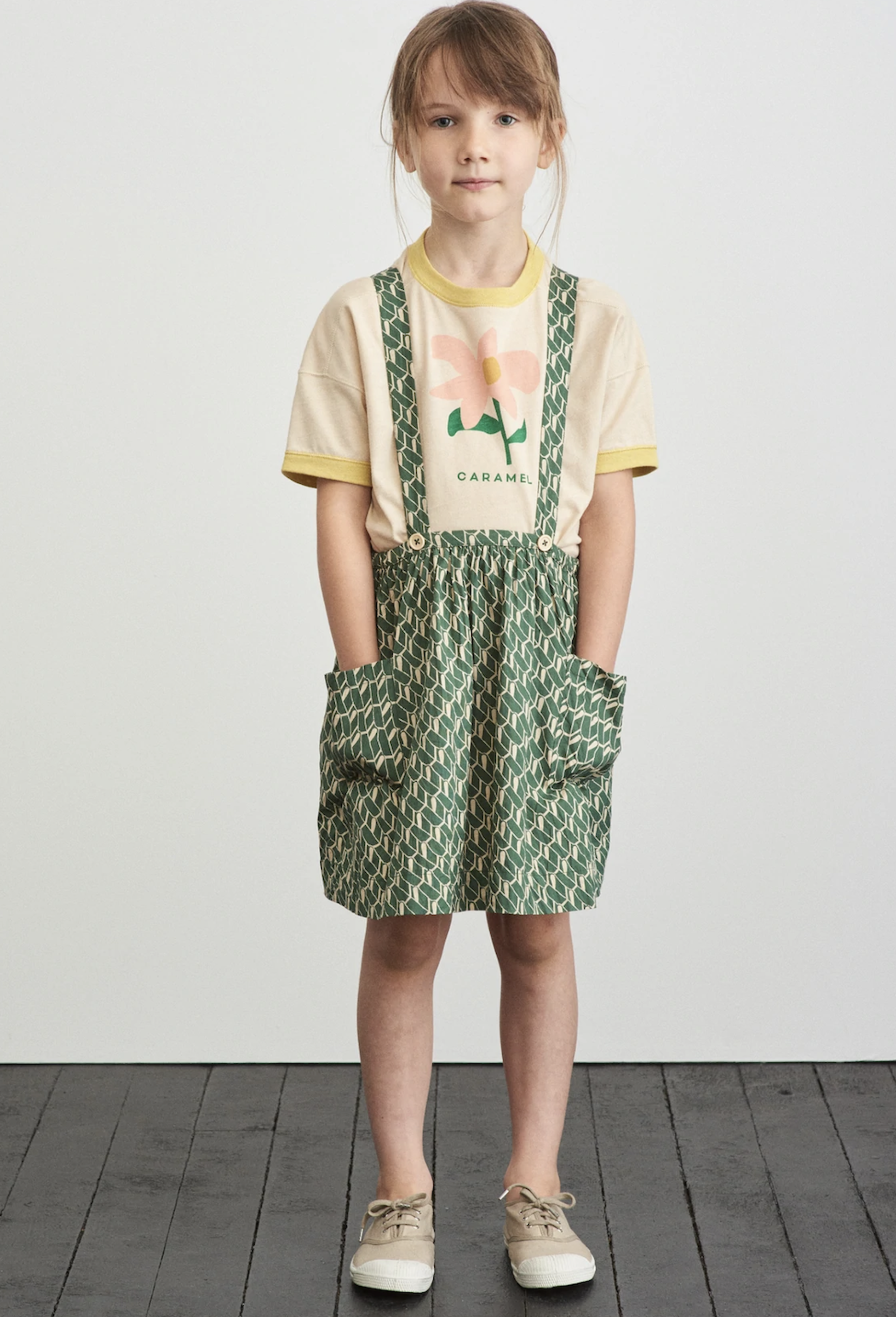 Girls Green Cotton Skirts