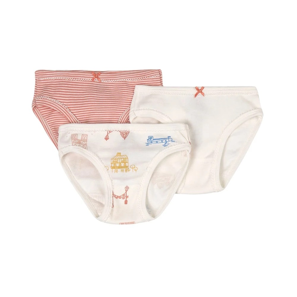 Girls Multicolor Cotton Underwear Set(3 Pack)