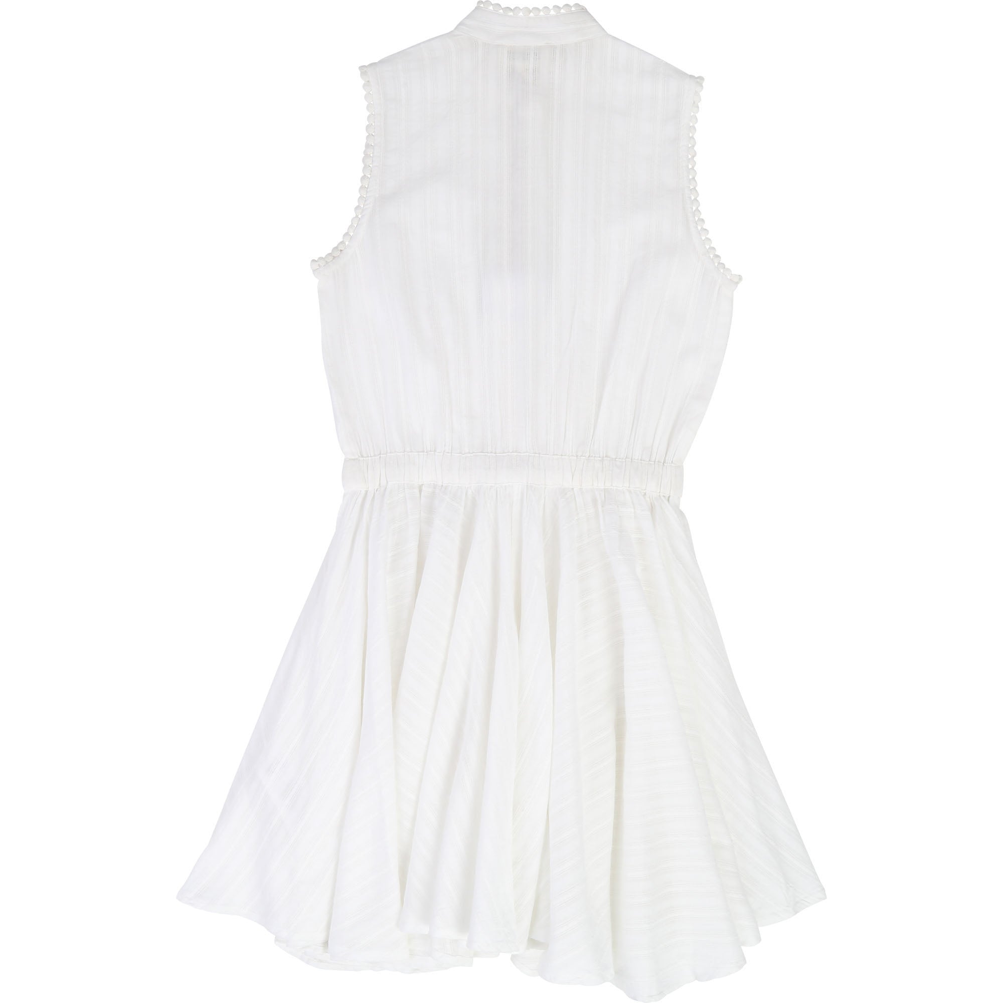 Girls White Cotton Dress