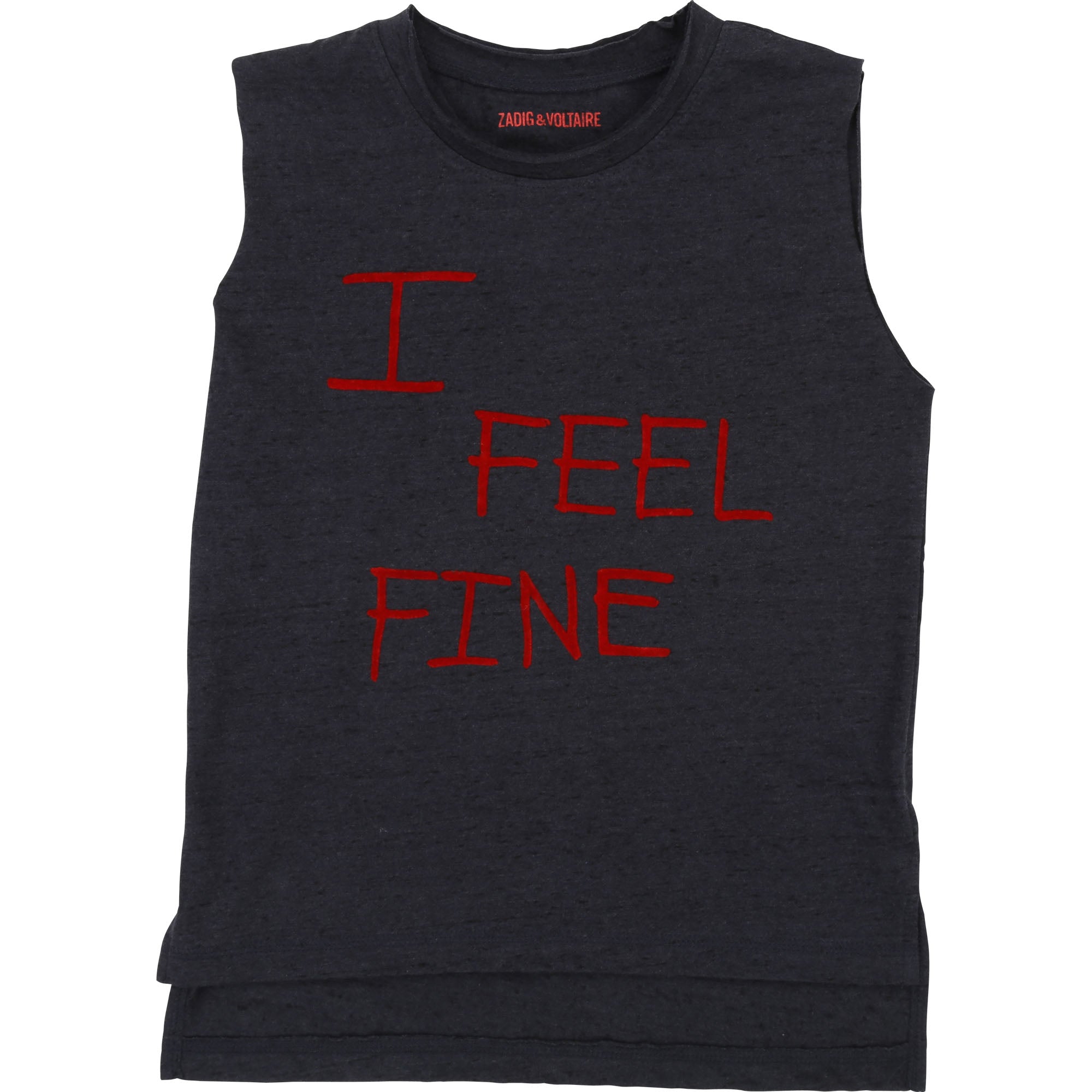 Girls Navy & Red Cotton Vest