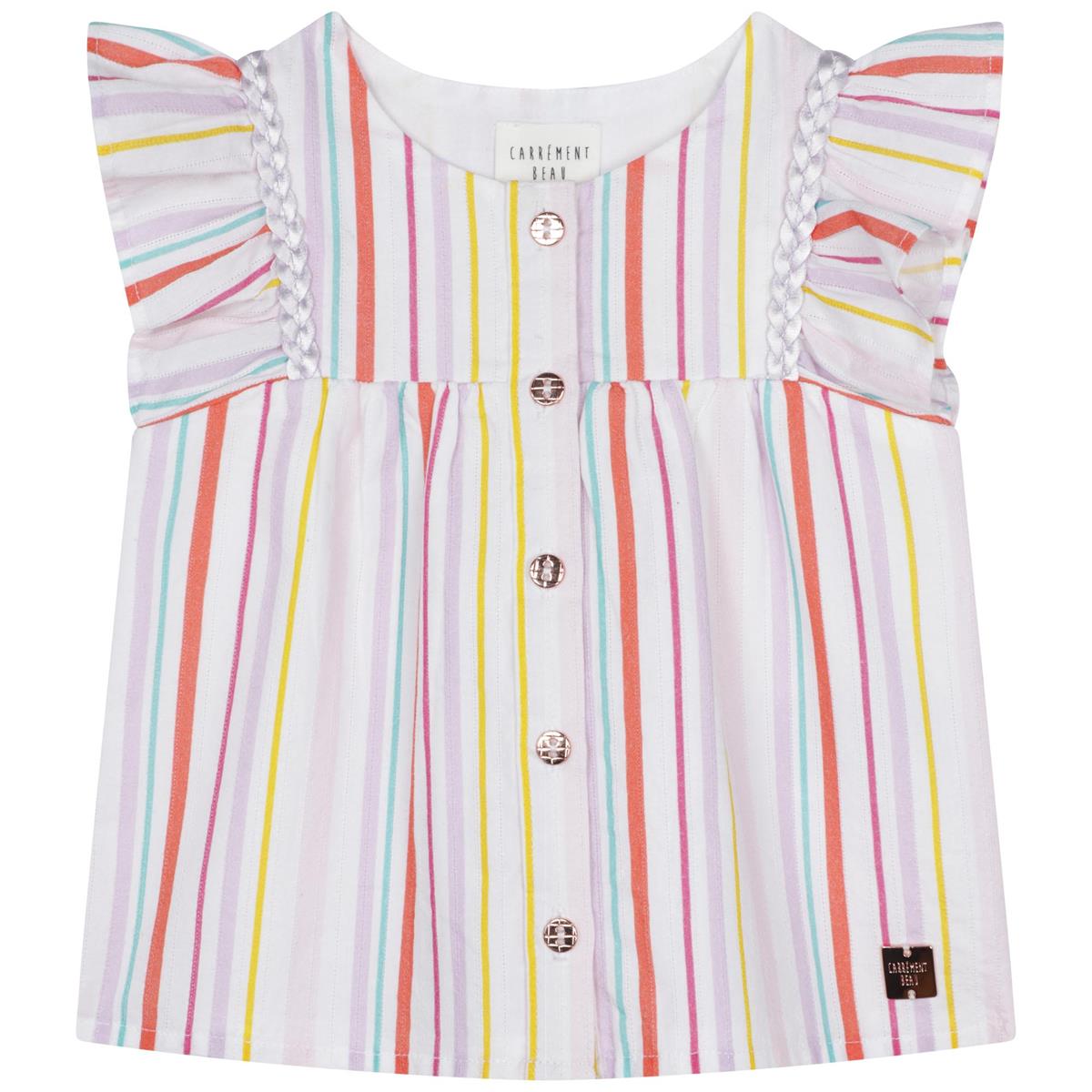 Girls Multicolor Stripes Top