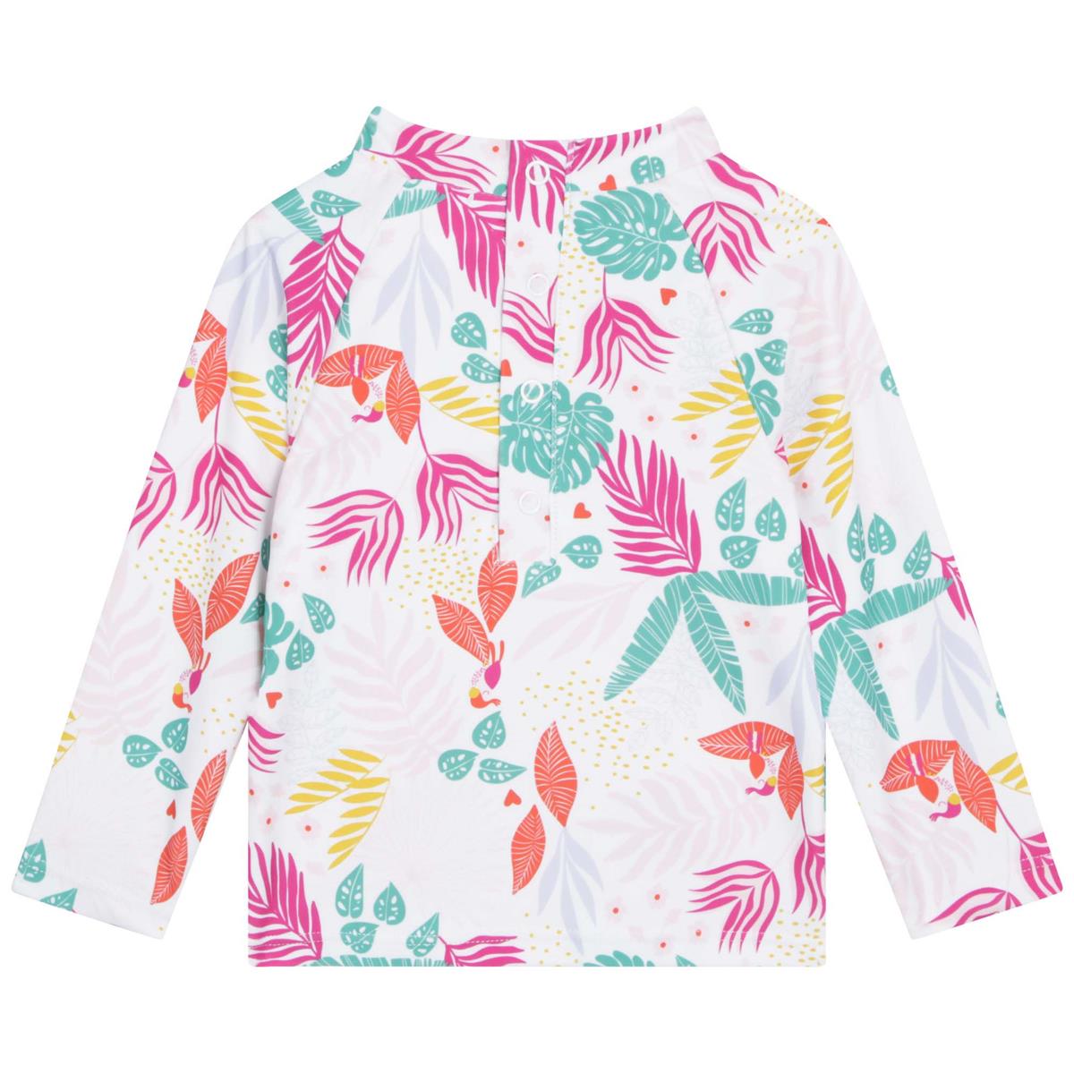 Girls White Printed T-Shirt