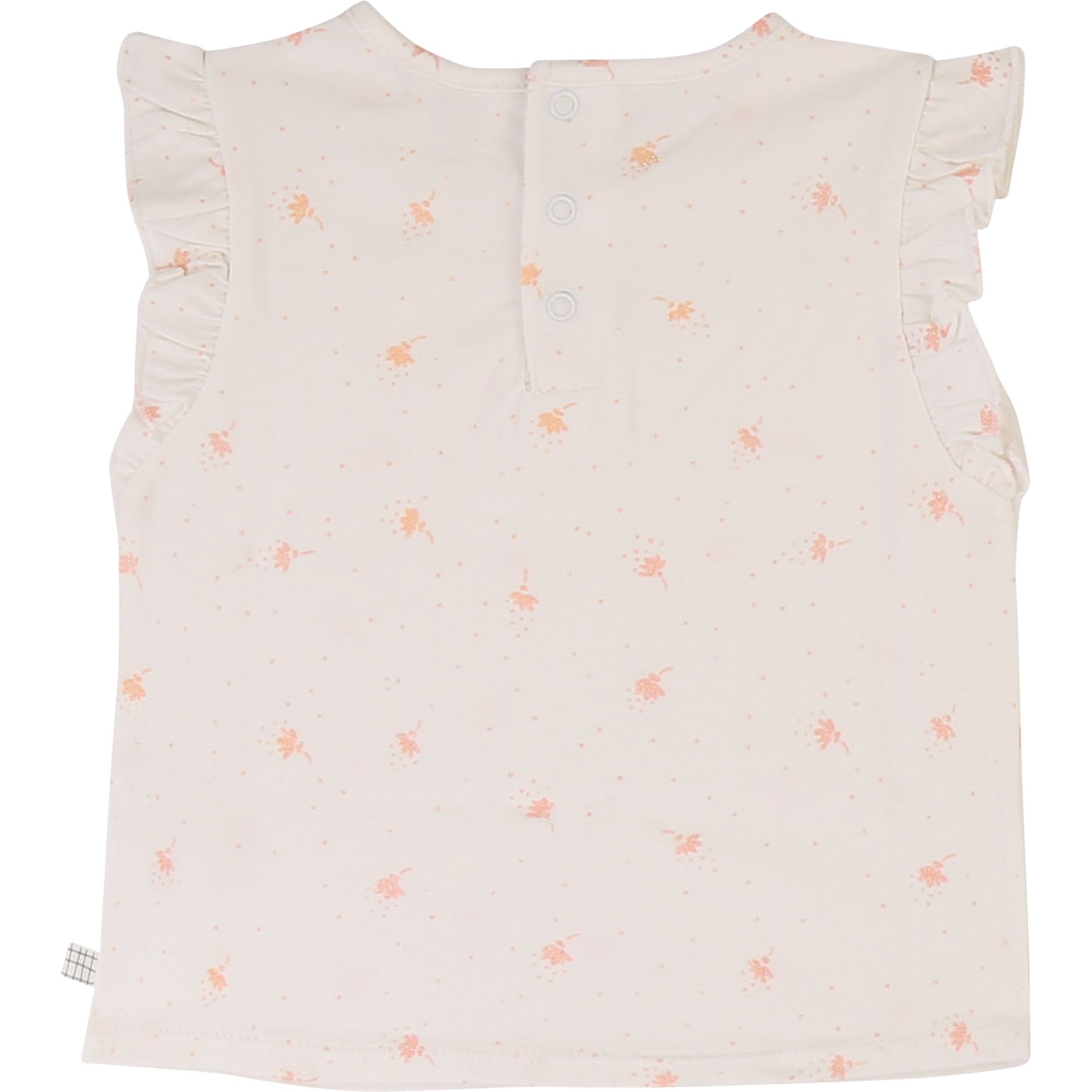 Baby Girls Off-white Cotton T-shirt