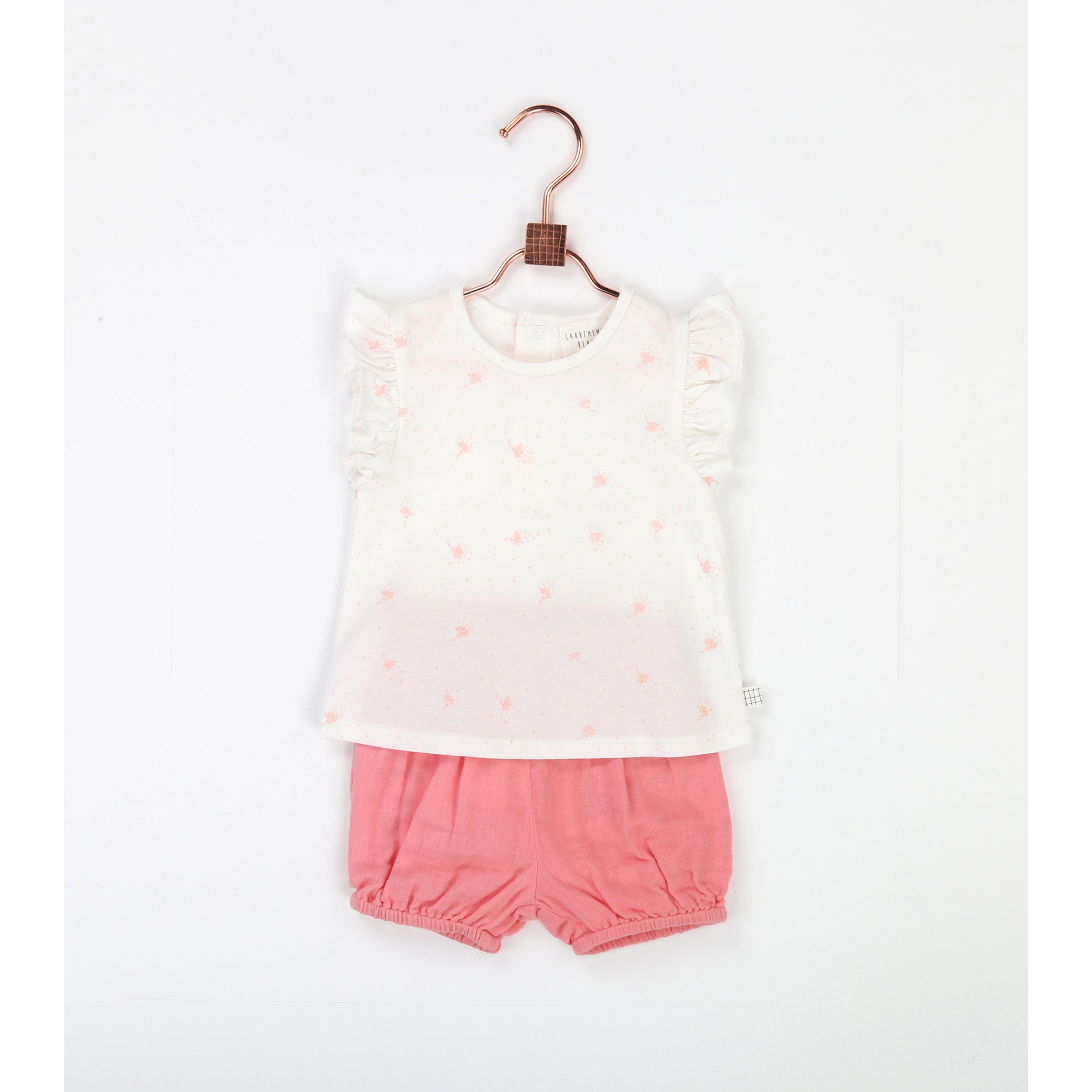 Baby Girls Off-white Cotton T-shirt