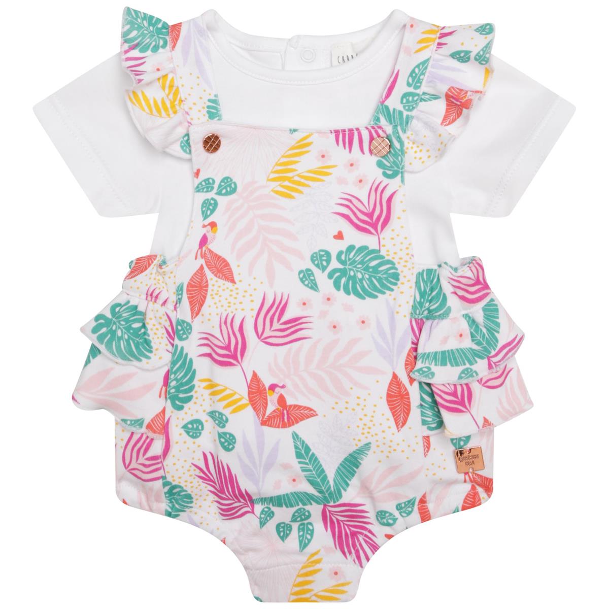 Baby Girls White T-Shirt & Babysuit