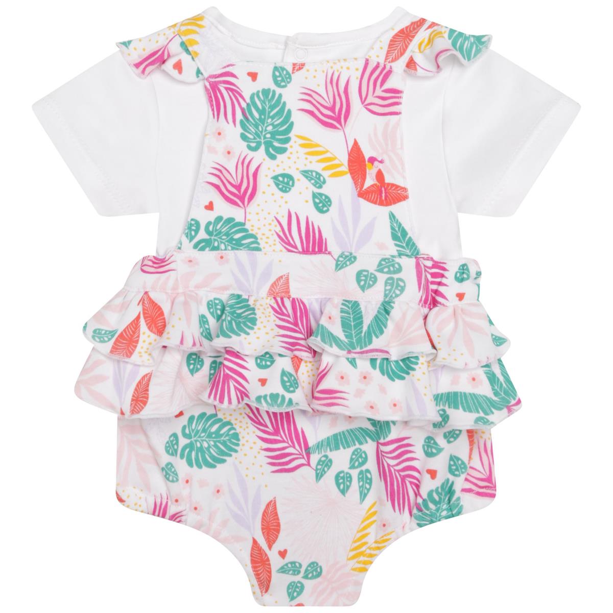 Baby Girls White T-Shirt & Babysuit