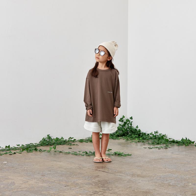Boys & Girls Brown Logo Cotton T-Shirt