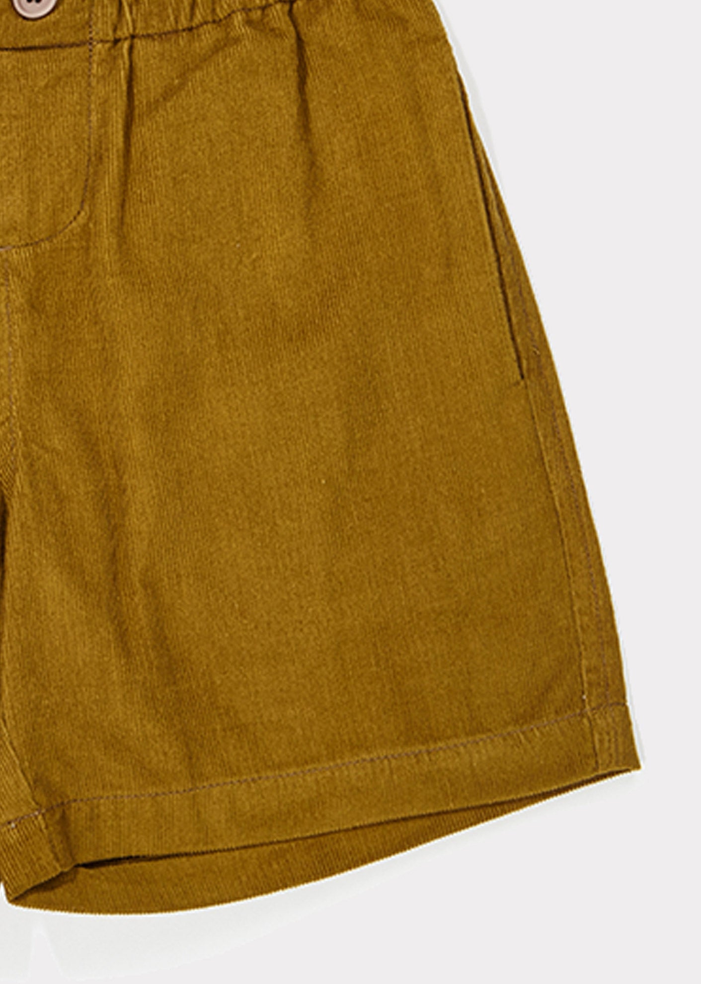 Girls Mustard Cotton Shorts