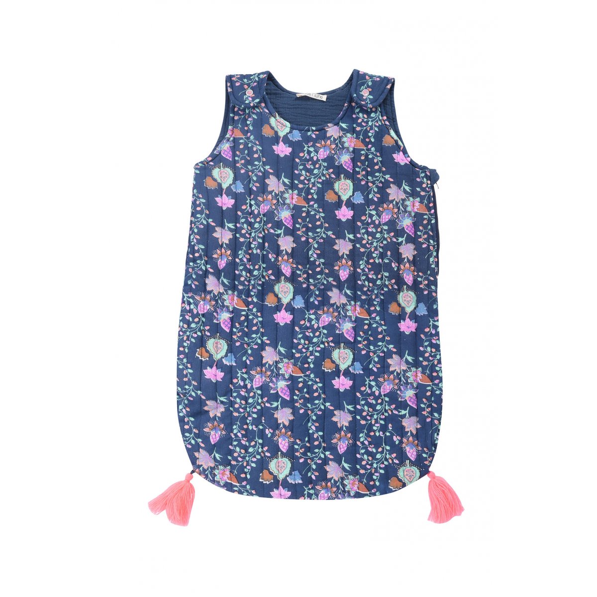 Baby Girls Blue Pine Cone Cotton Sleeping Bag