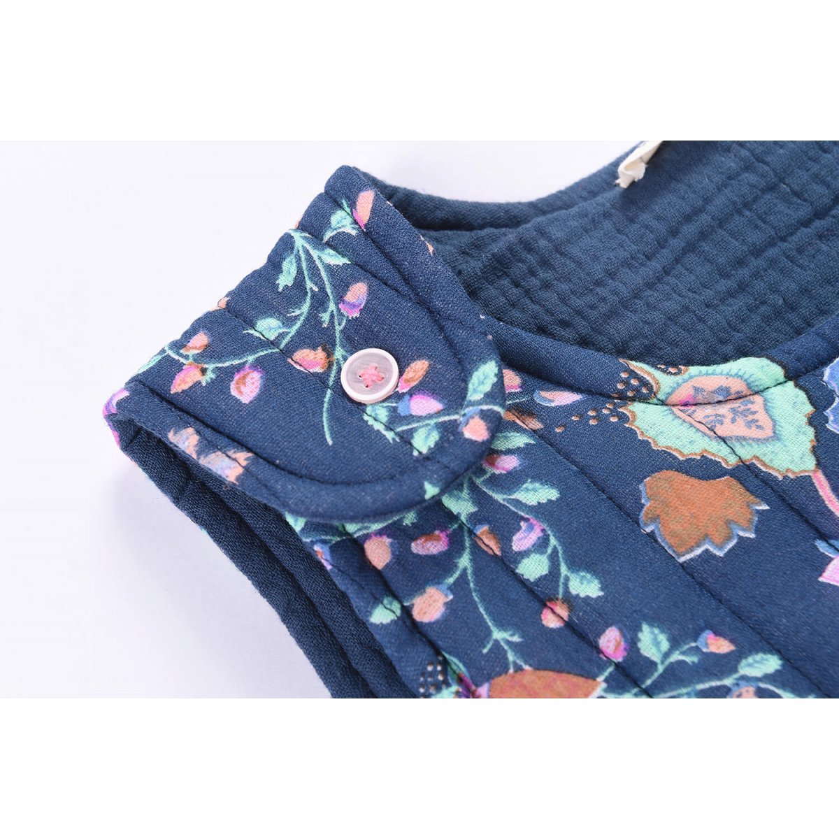 Baby Girls Blue Pine Cone Cotton Sleeping Bag