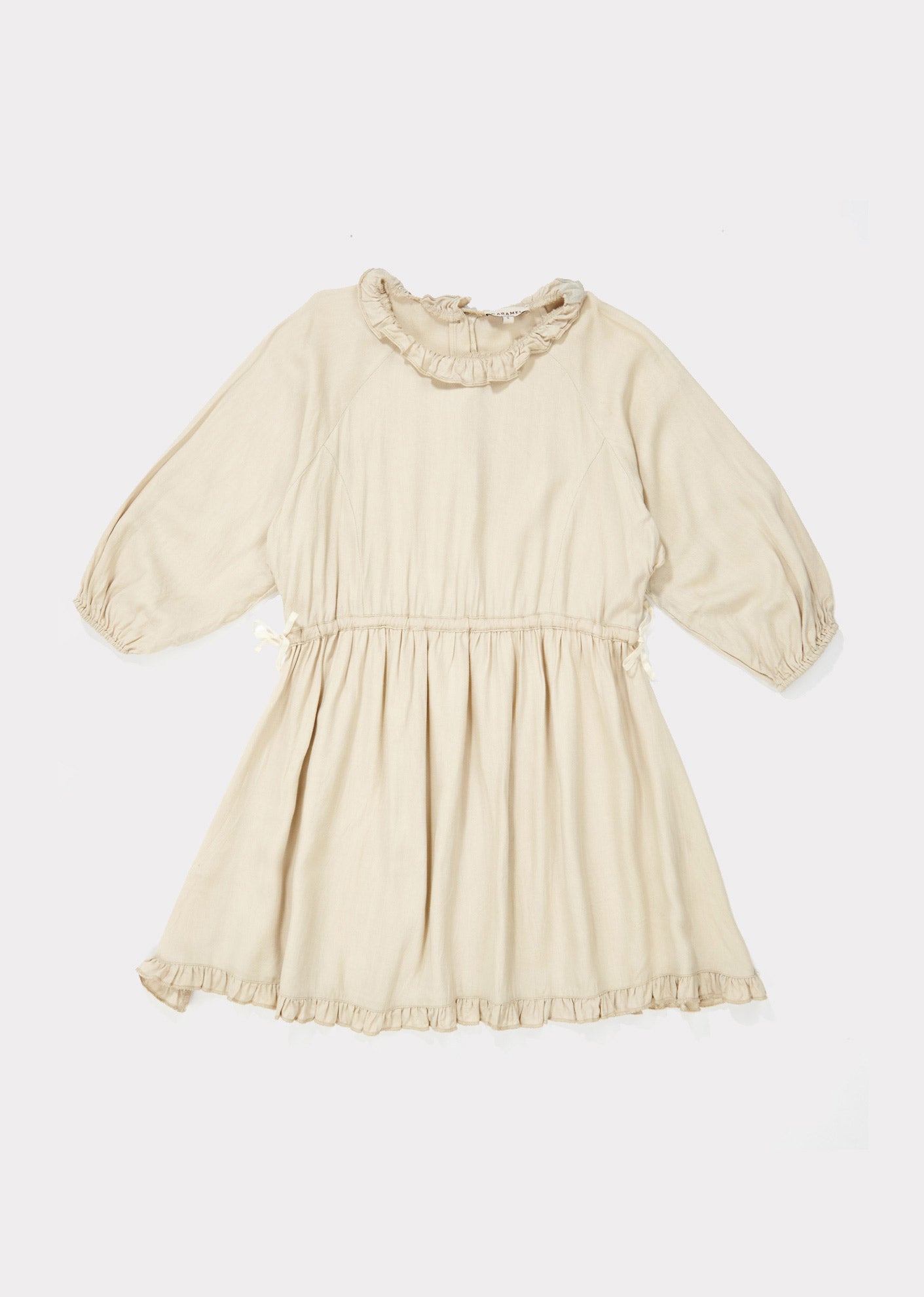 Girls Beige Waist Dress