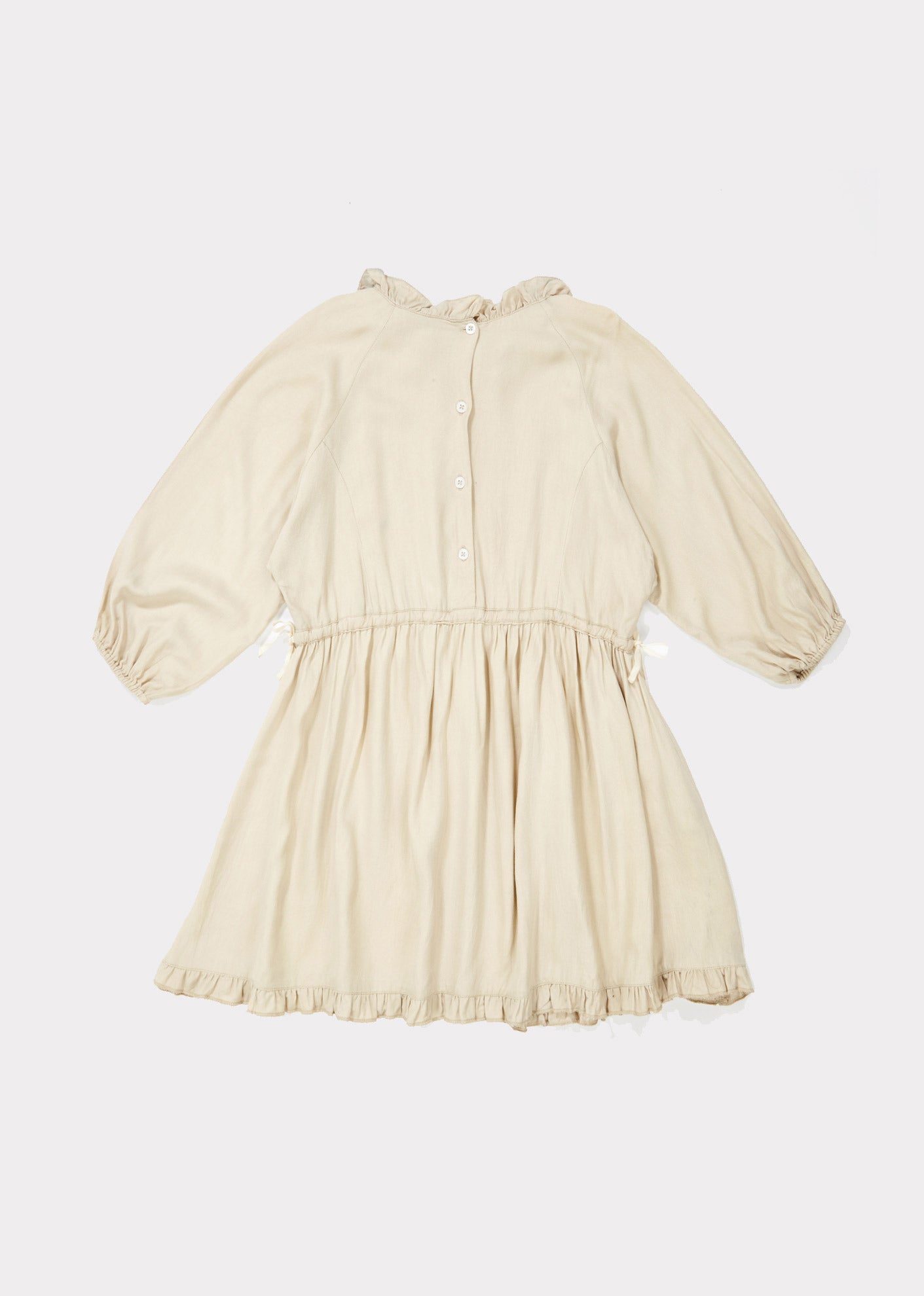 Girls Beige Waist Dress