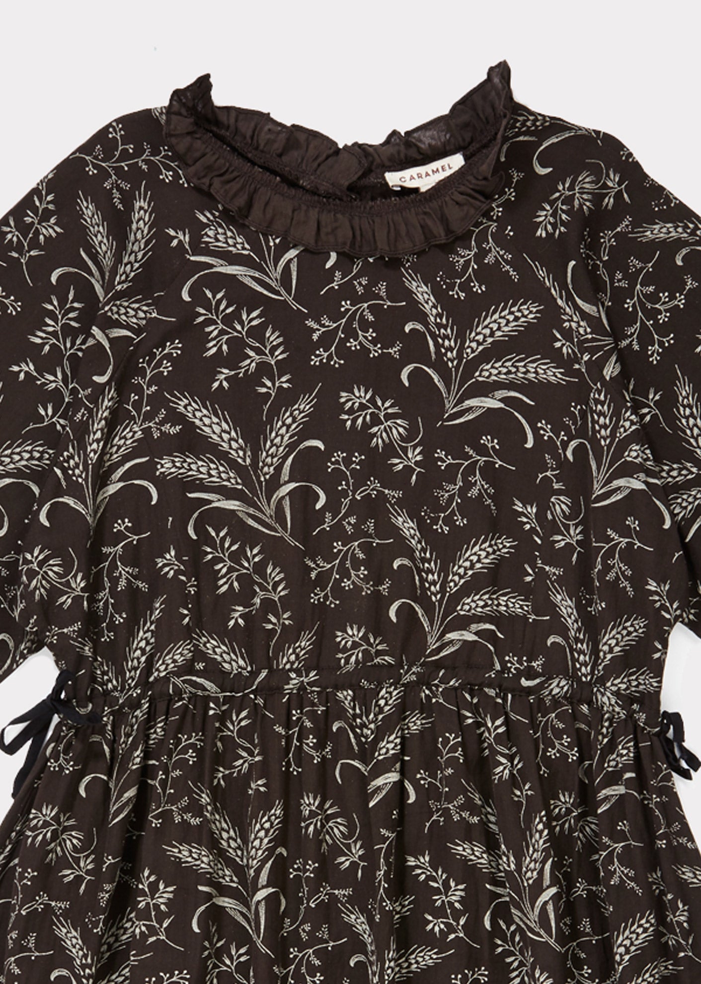 Girls Dark Grey Printed Dress