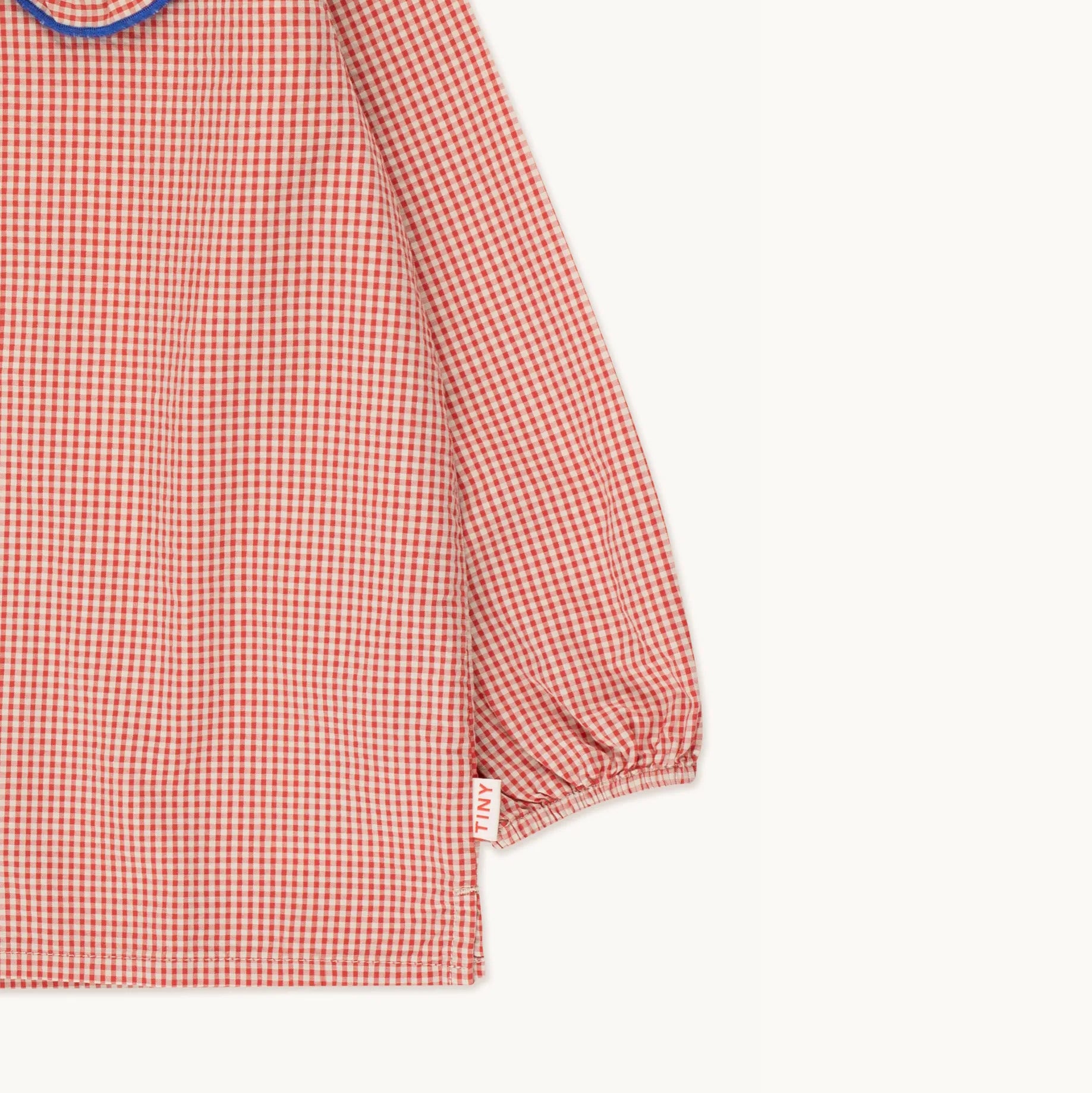 Girls Pink Check Ruffled Collar Shirt