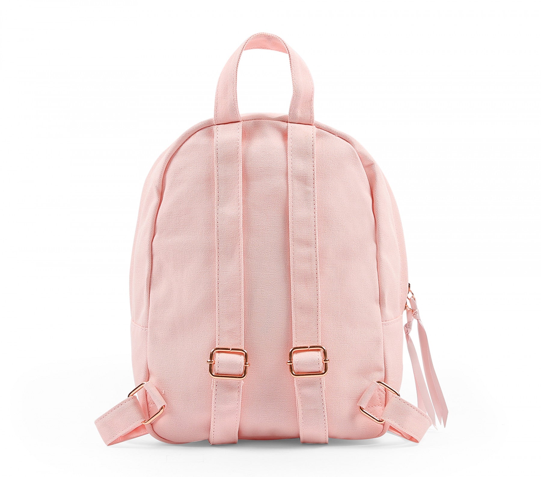 Girls Light Pink Printed Backpack