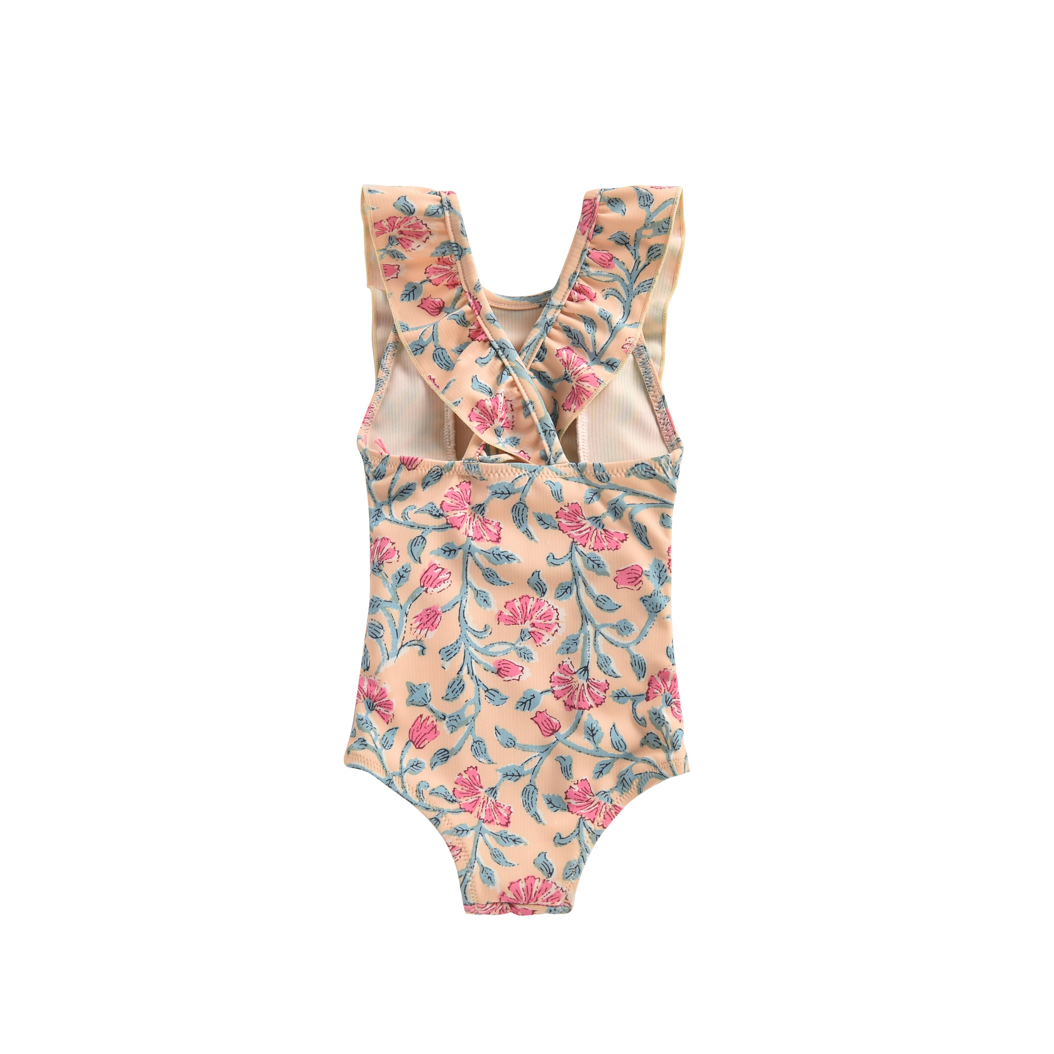 Girls Lemon Flowers Swimsuit