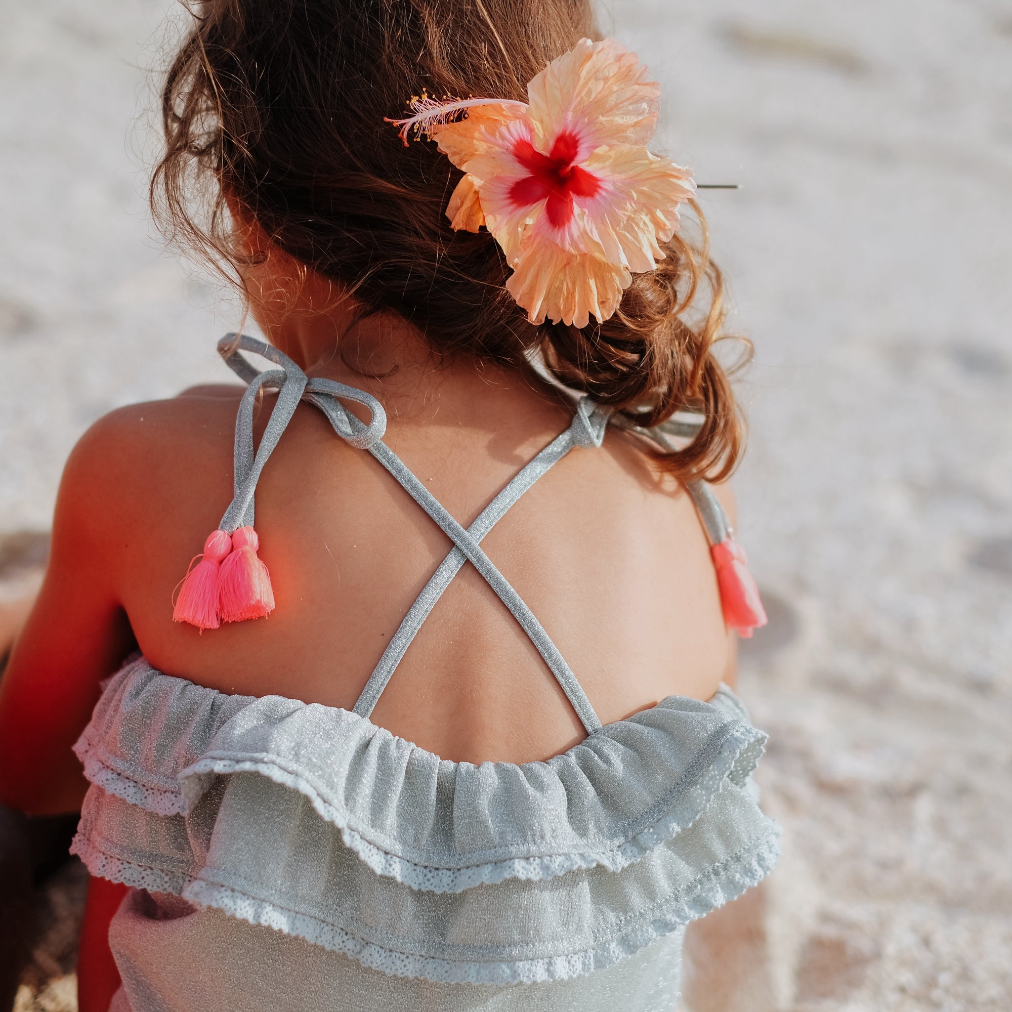 Girls Almond Bathing Suit