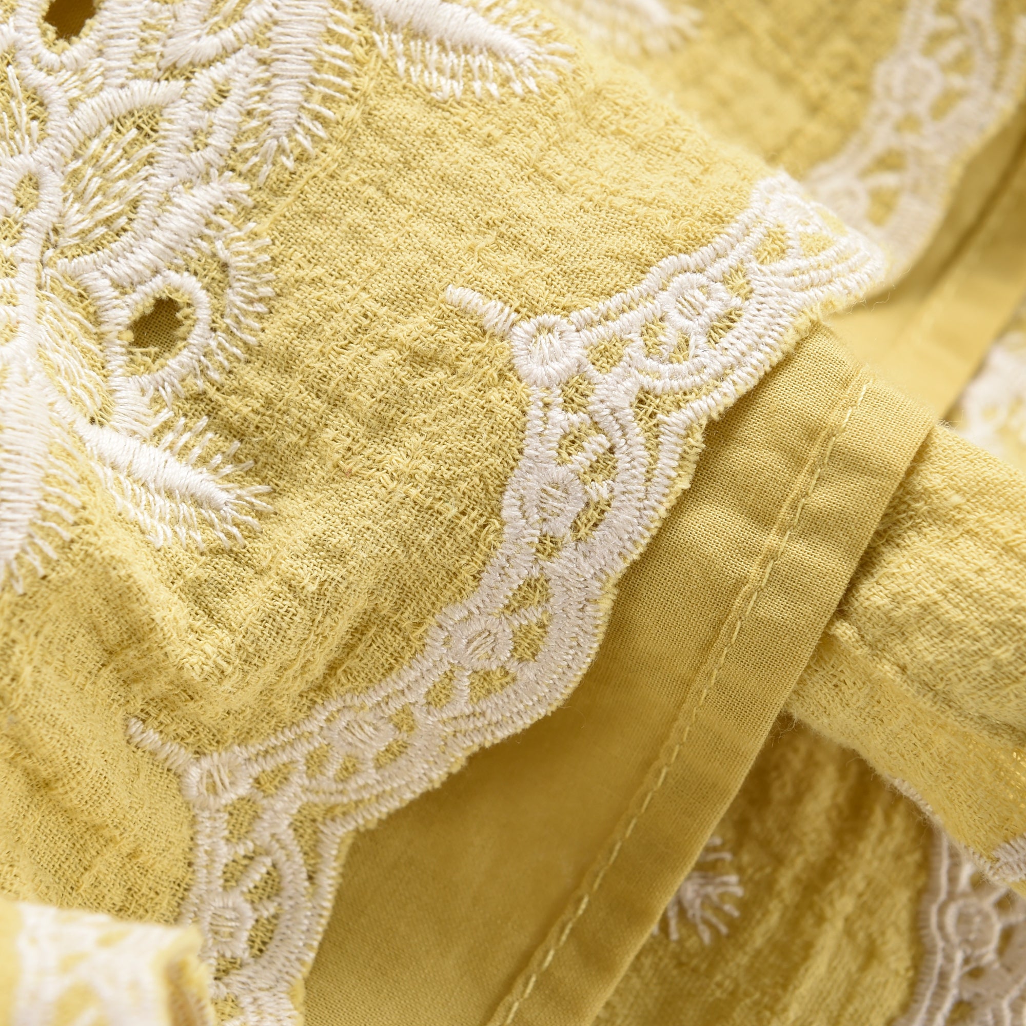 Girls Soft Yellow Cotton Dress