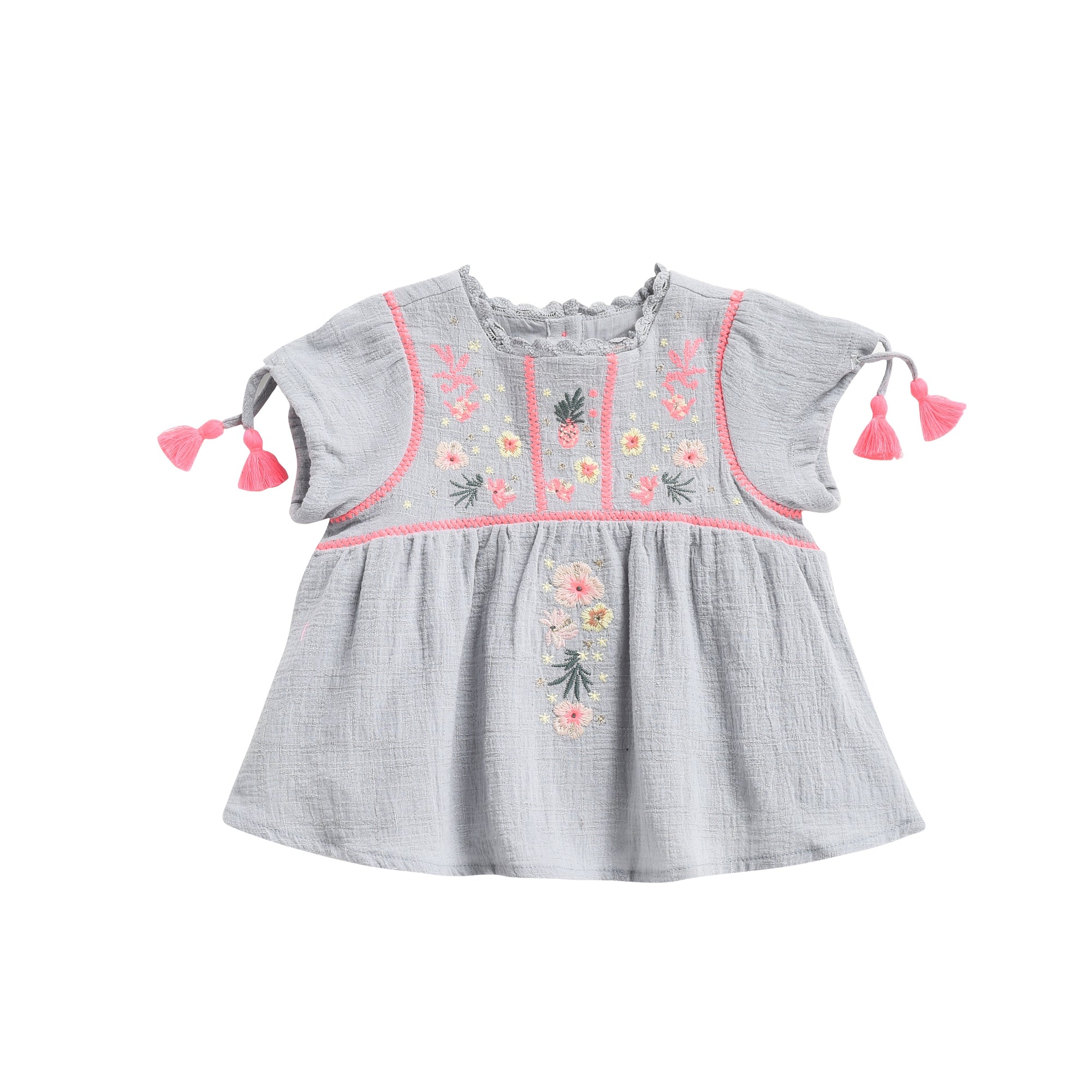 Girls Silver Cloud Cotton Dress