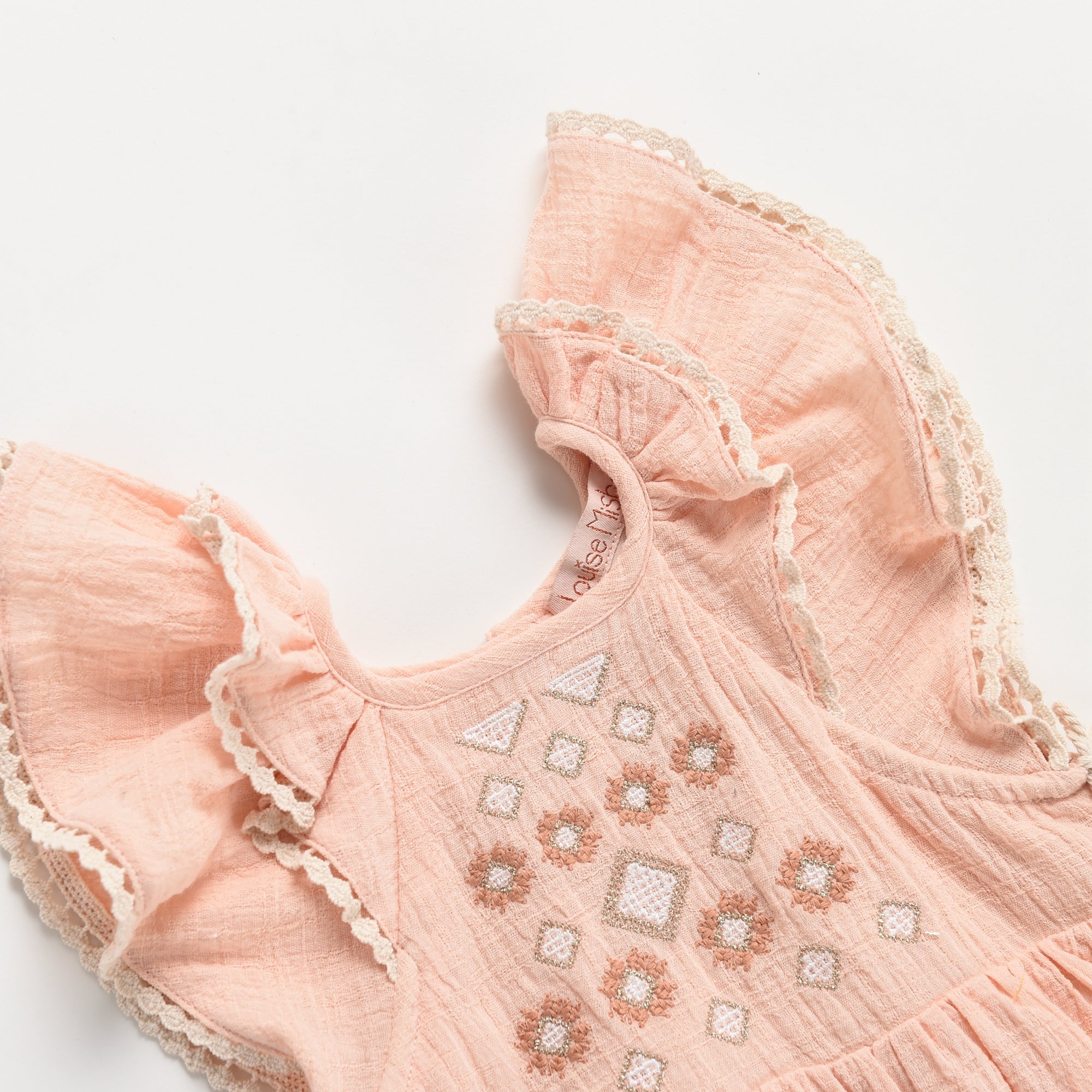 Girls Blush Cotton Dress