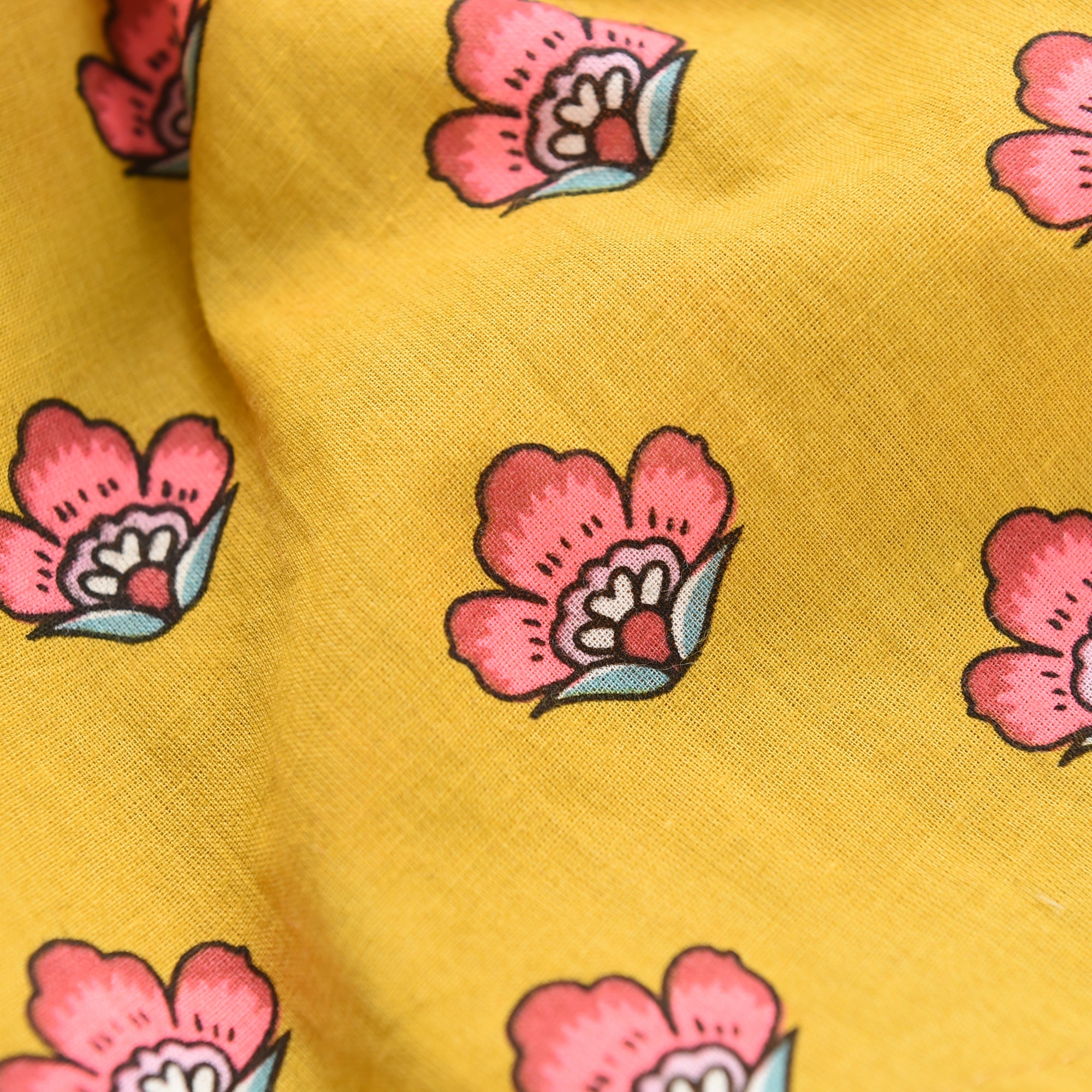 Girls Safran Flowers Cotton Dress
