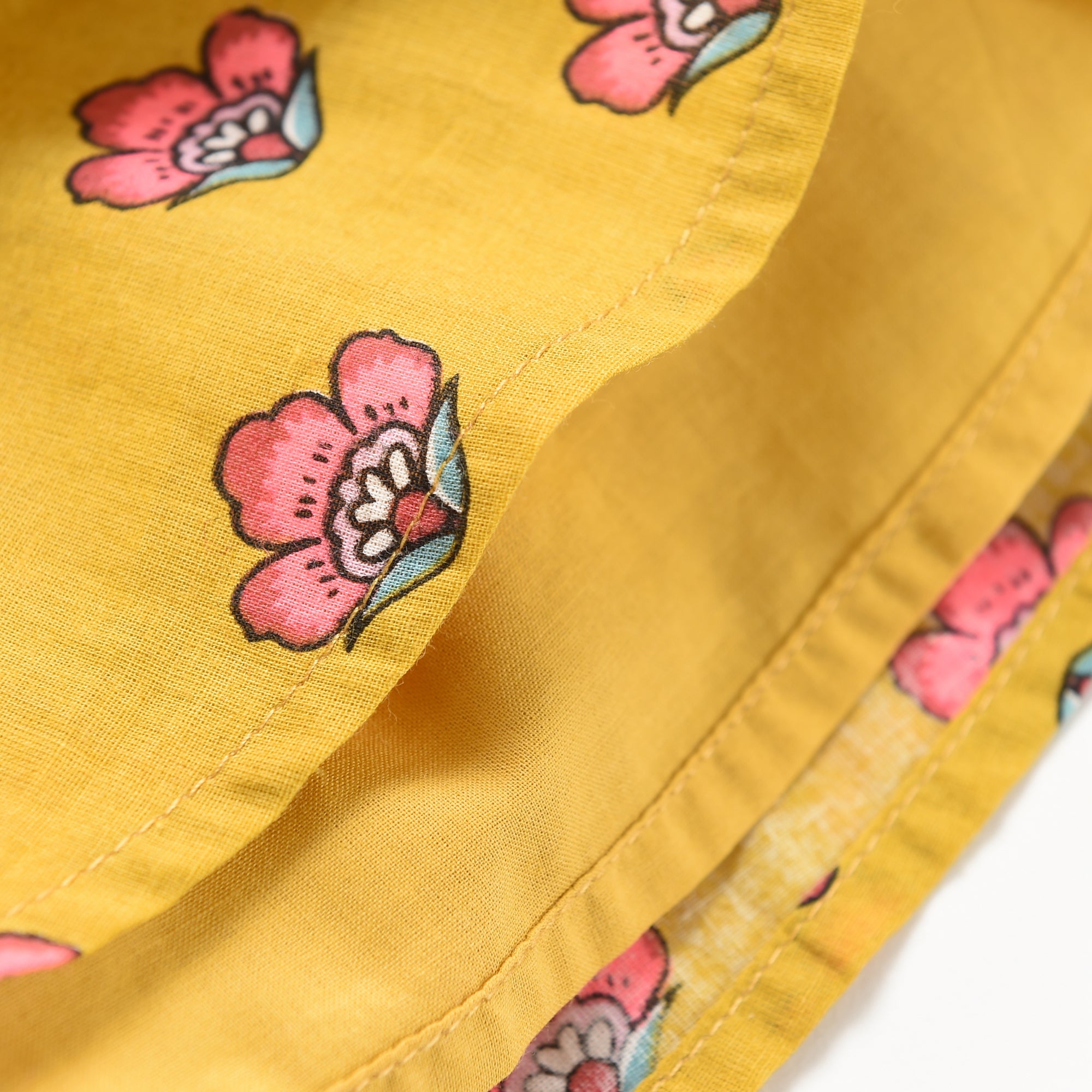 Girls Safran Flowers Cotton Dress