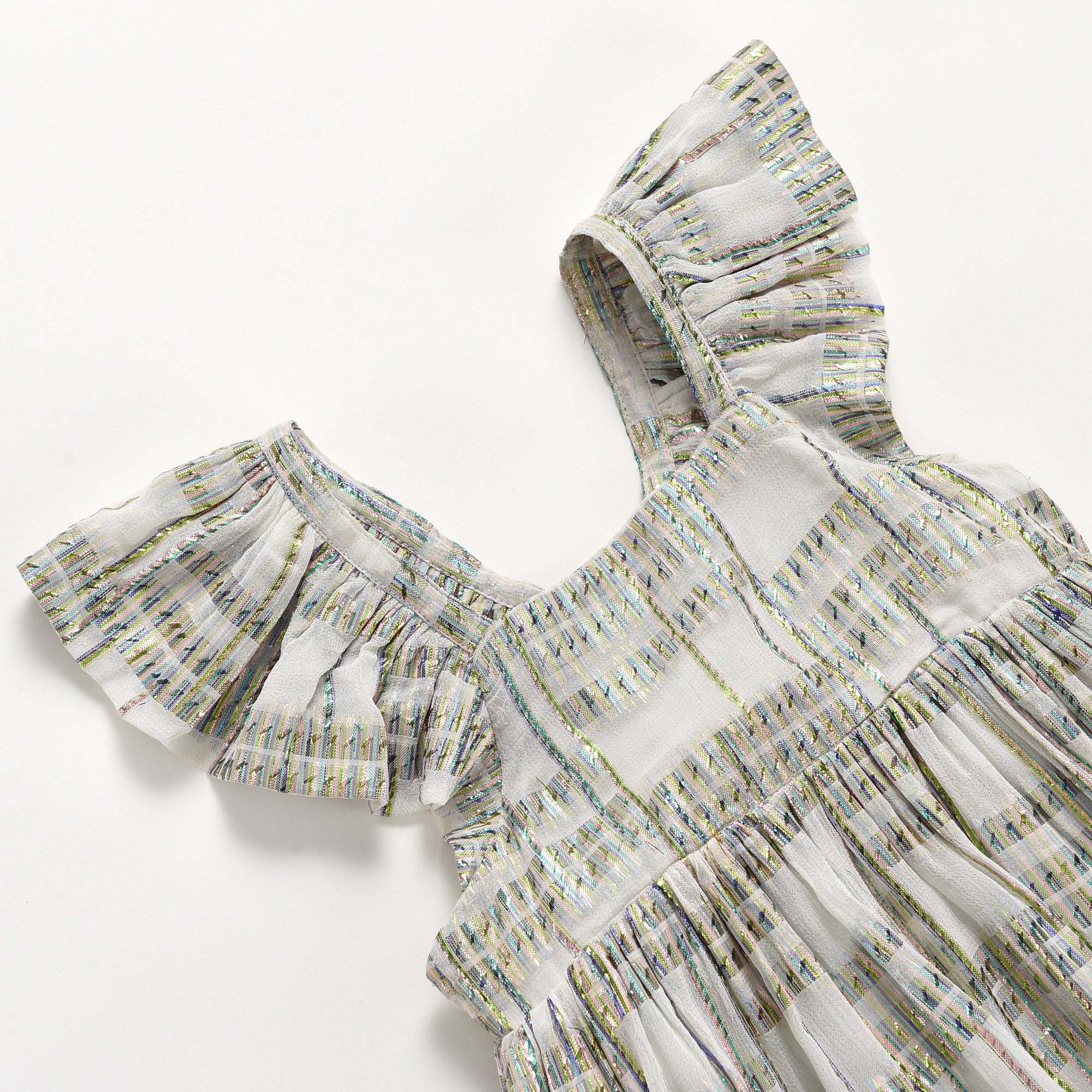 Girls White Rainbow Dress