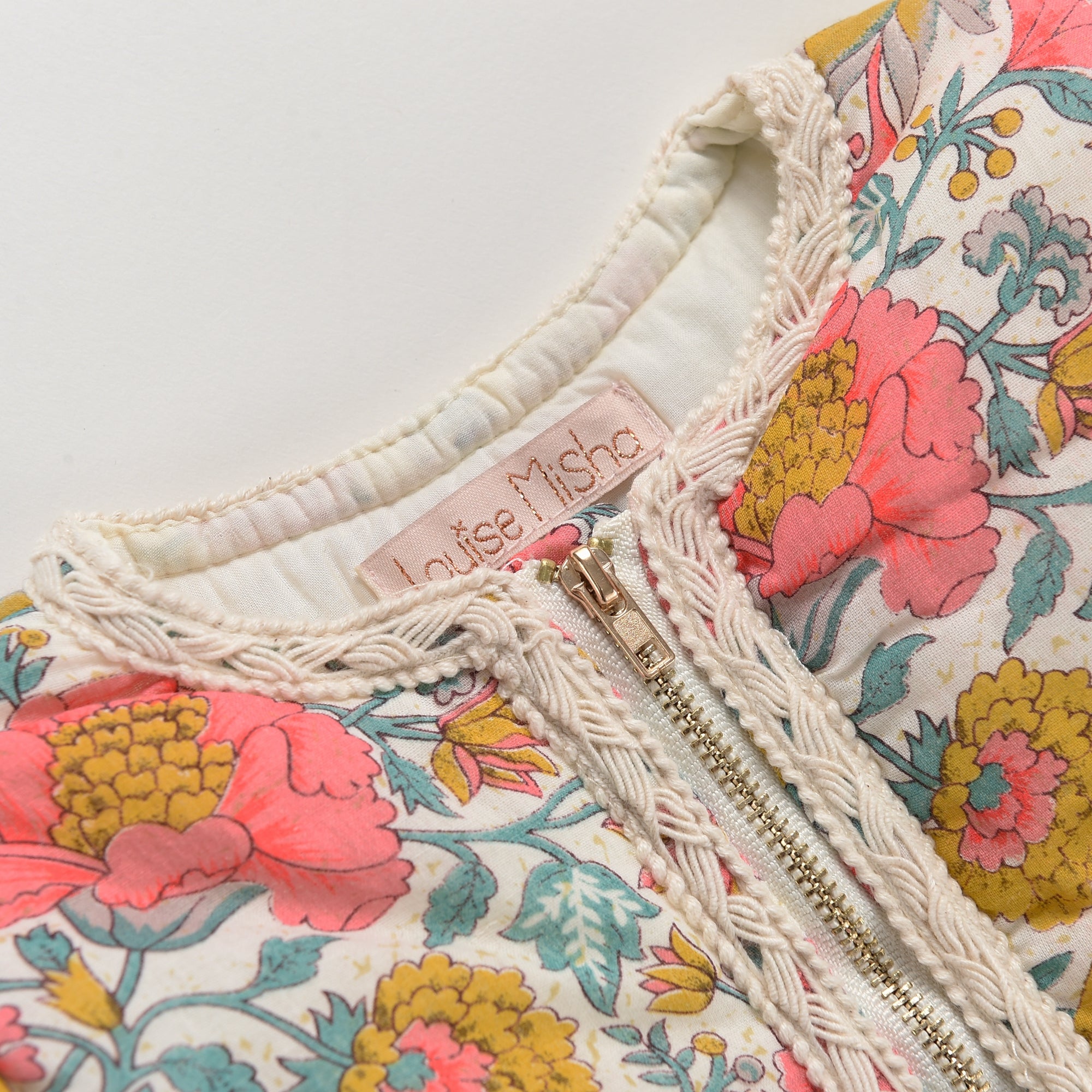 Baby Girls Multi Flowers Cotton Jacket