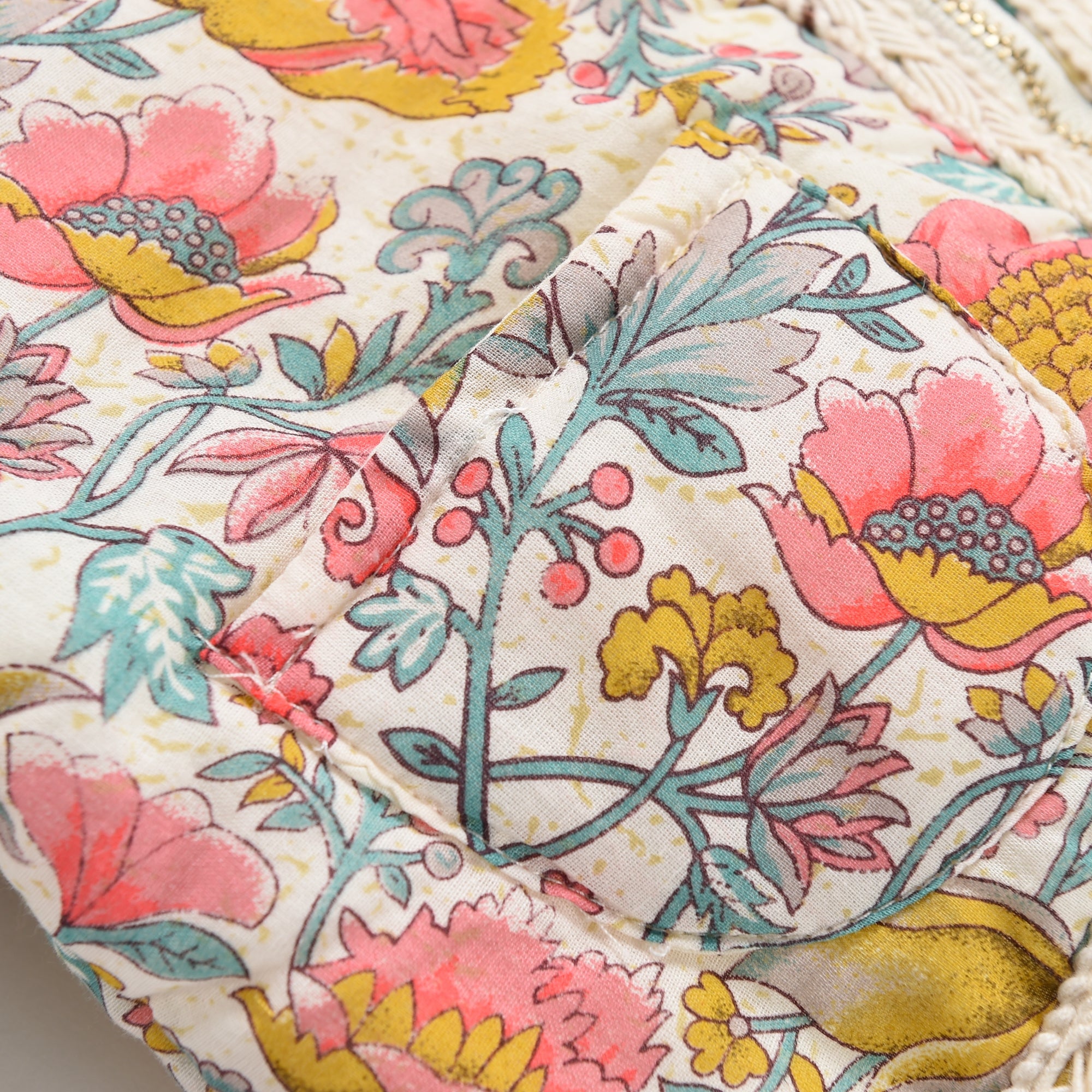 Baby Girls Multi Flowers Cotton Jacket