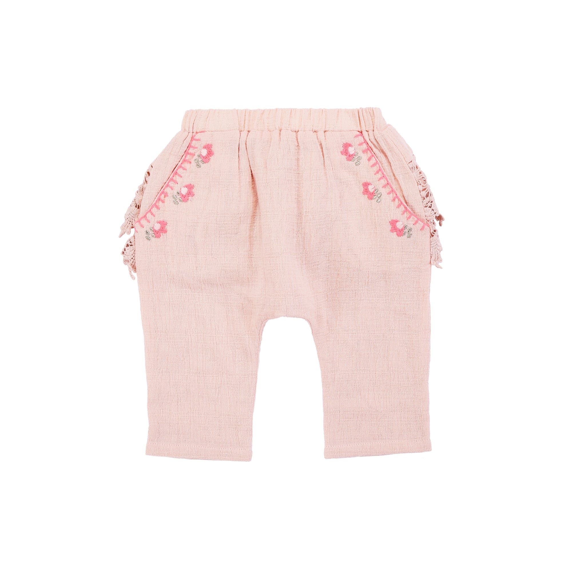 Baby Girls Blush Cotton Pants