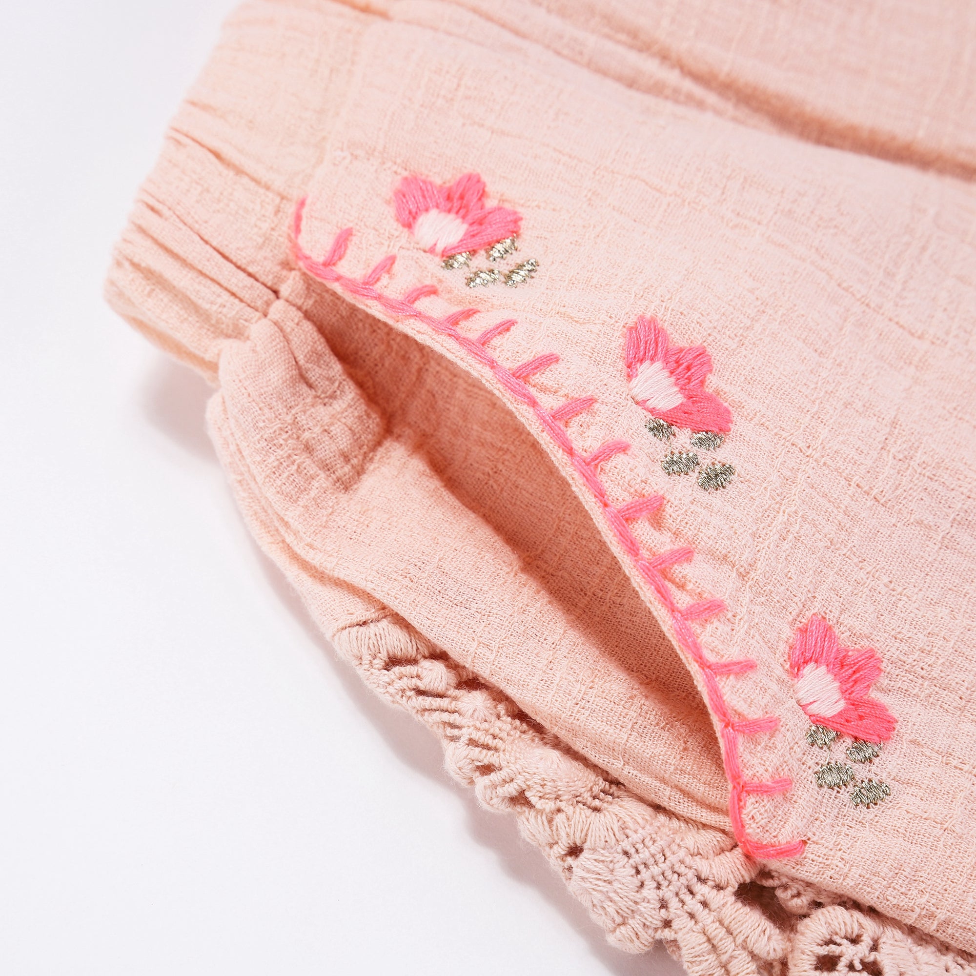 Baby Girls Blush Cotton Pants