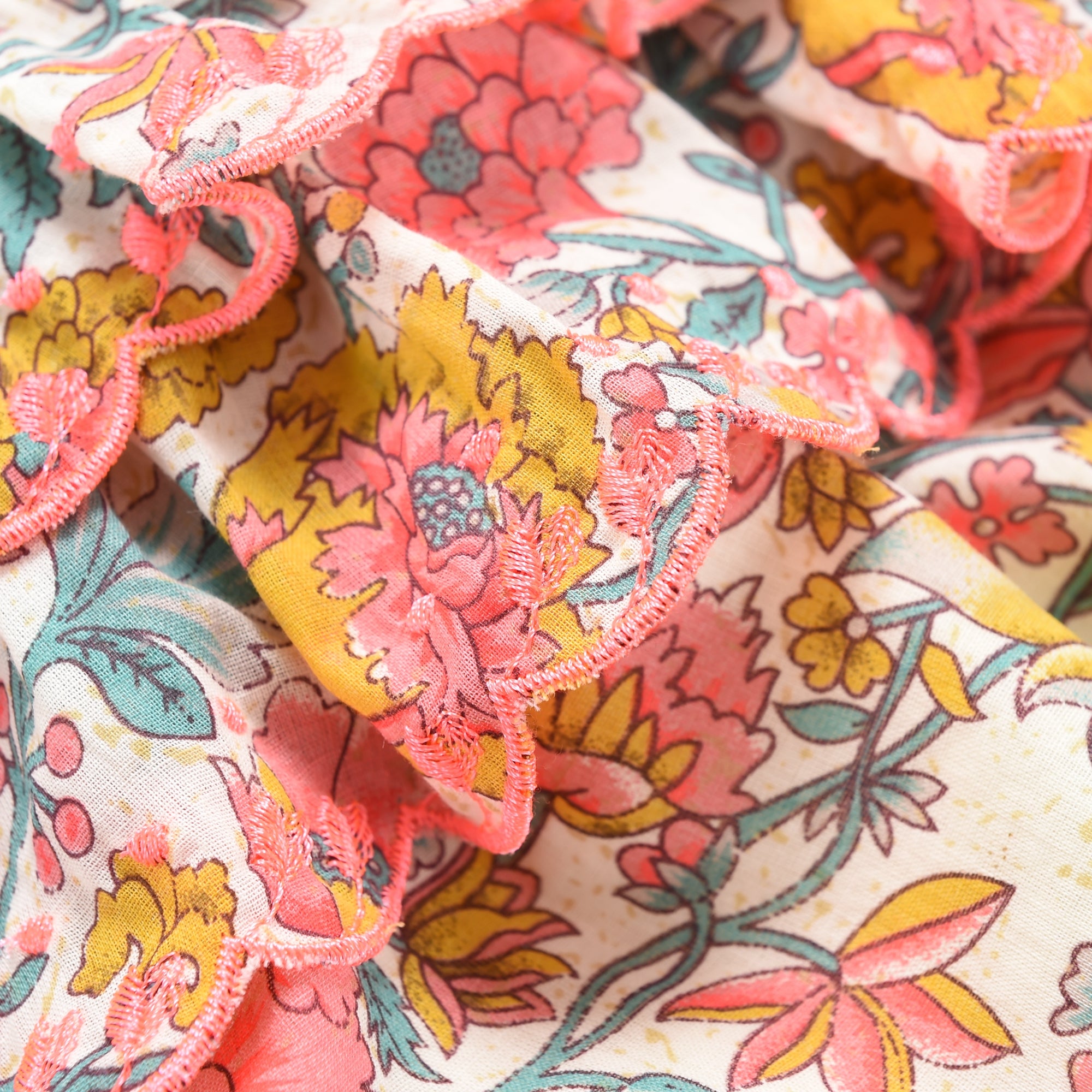 Baby Girls Multi Flowers Cotton Babysuits