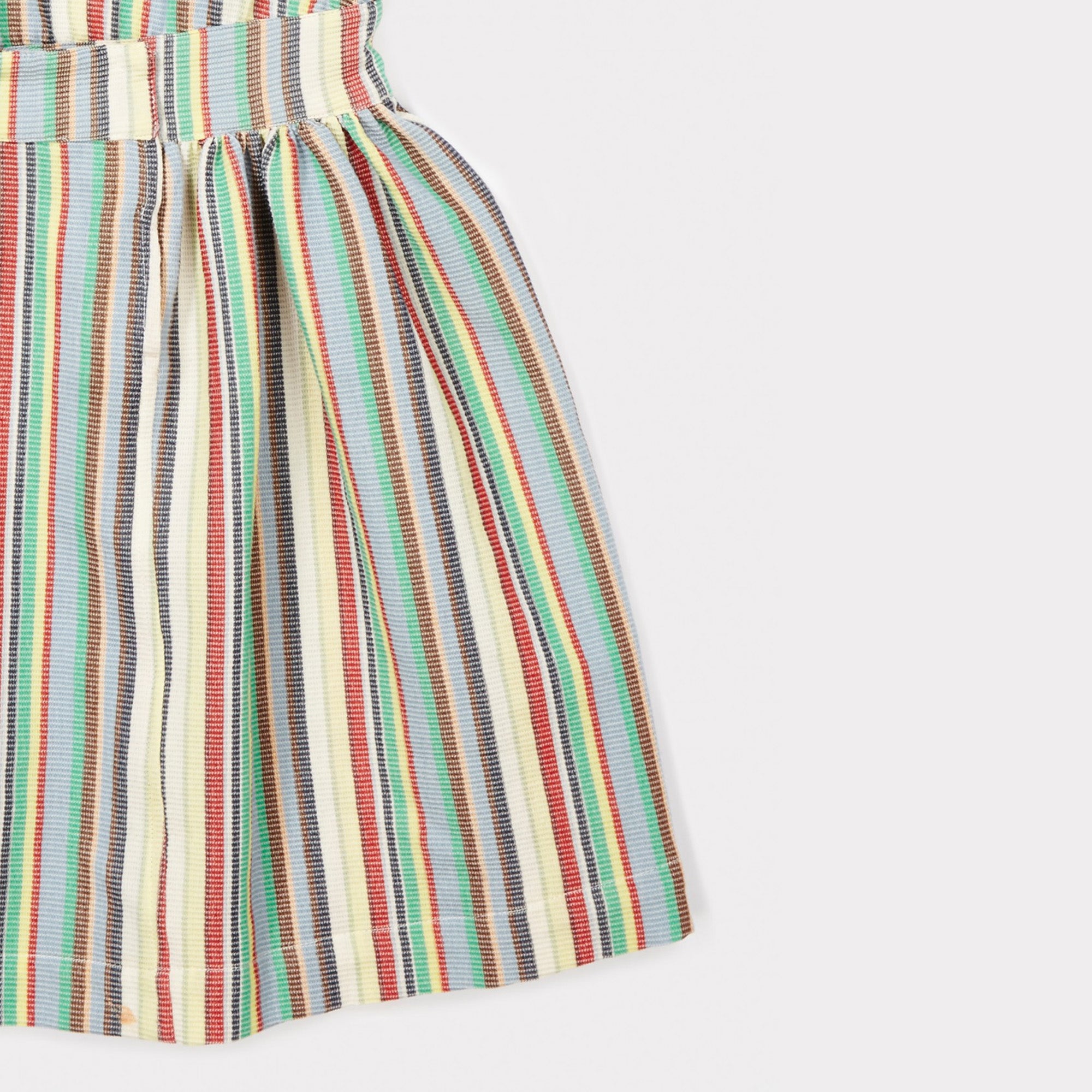 Girls Multi Stripe Cotton Woven Dress