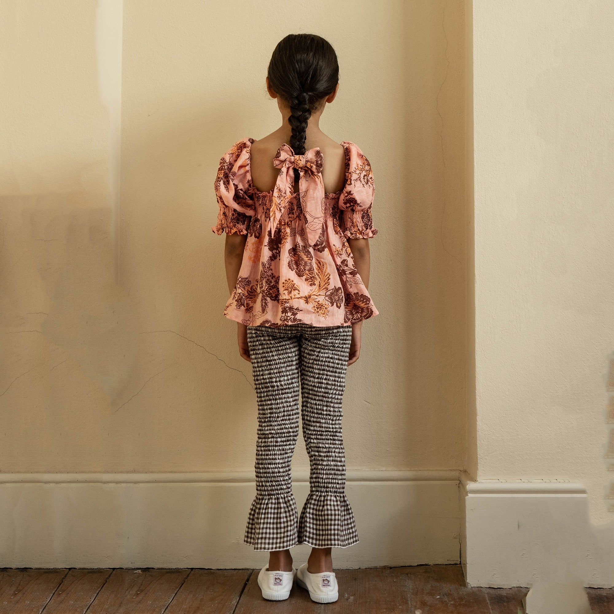 Girls Pink Flowers Top
