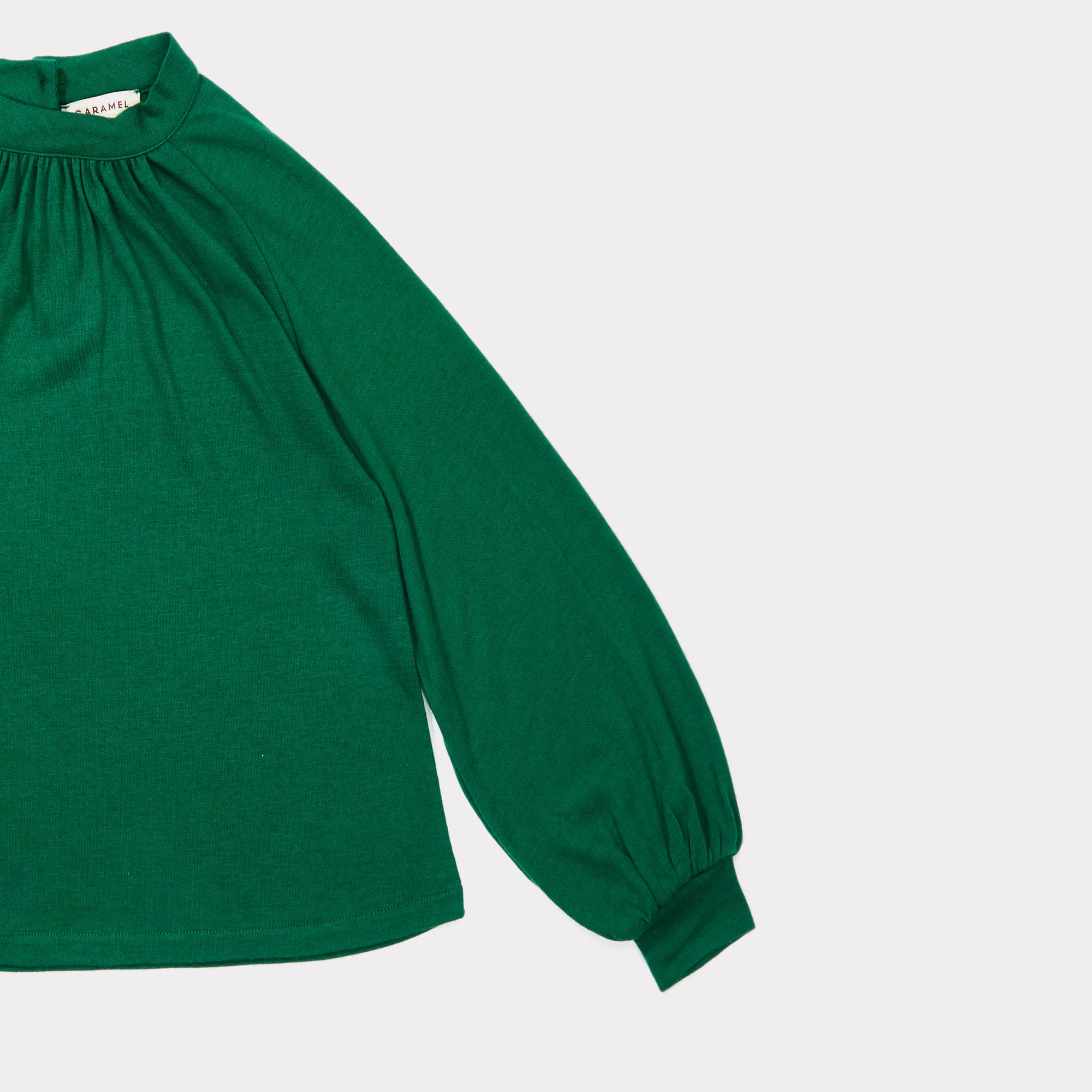 Girls Green Jersey Blouse