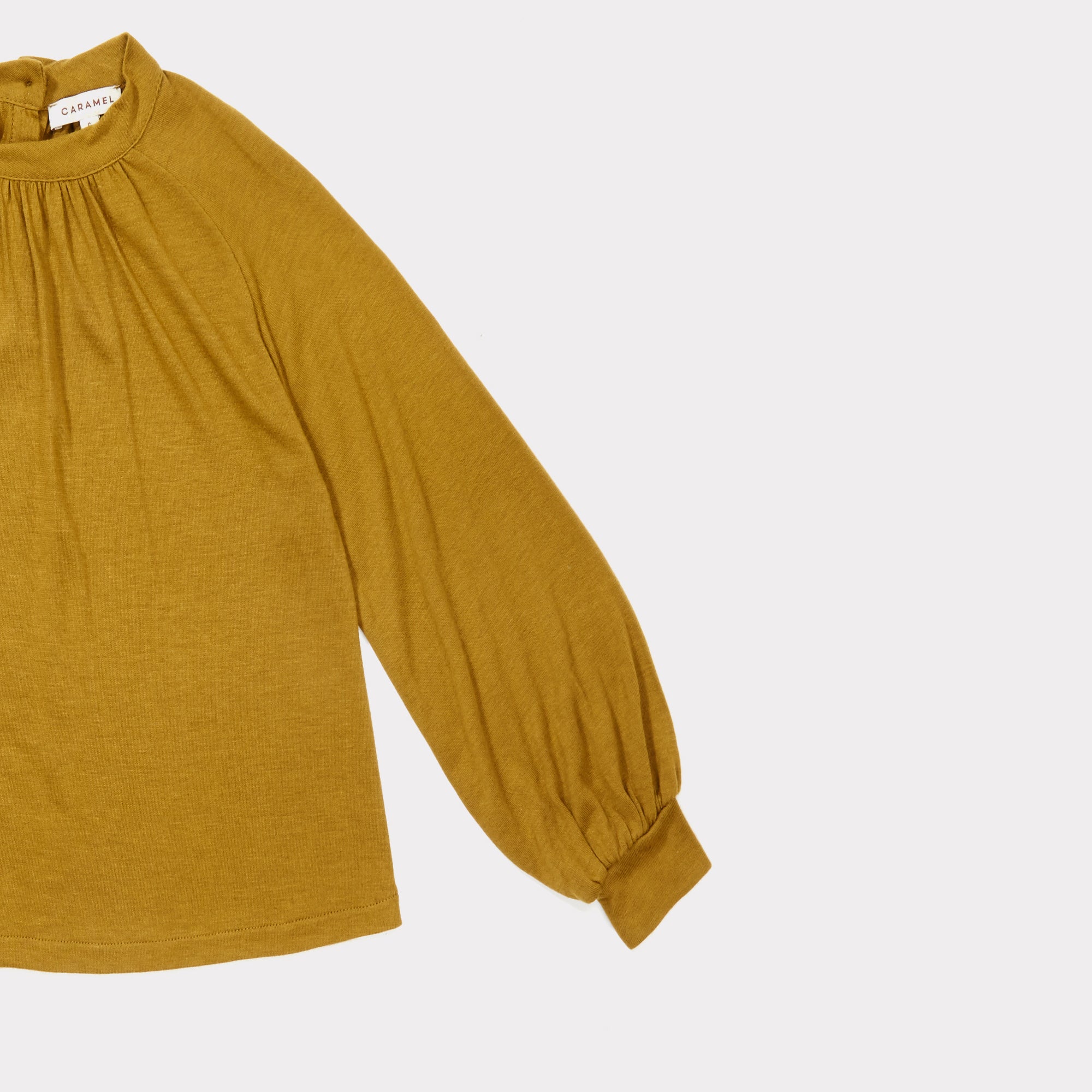 Girls Ocher Jersey Blouse
