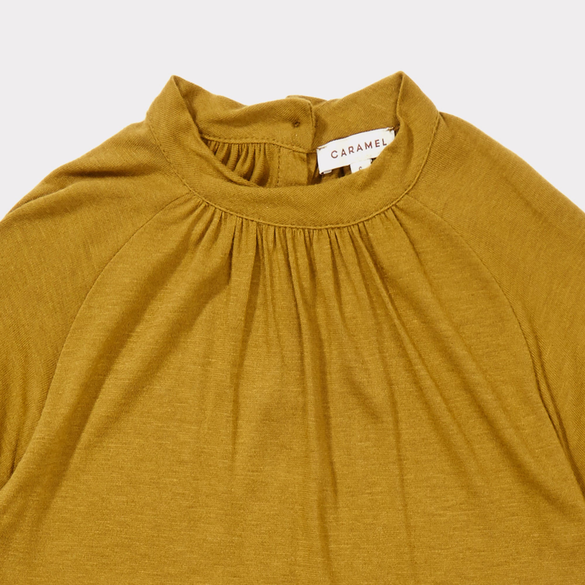 Girls Ocher Jersey Blouse