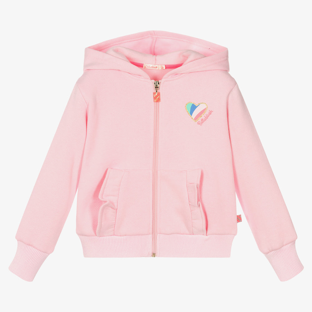 Girls Pink Zip-Up Top