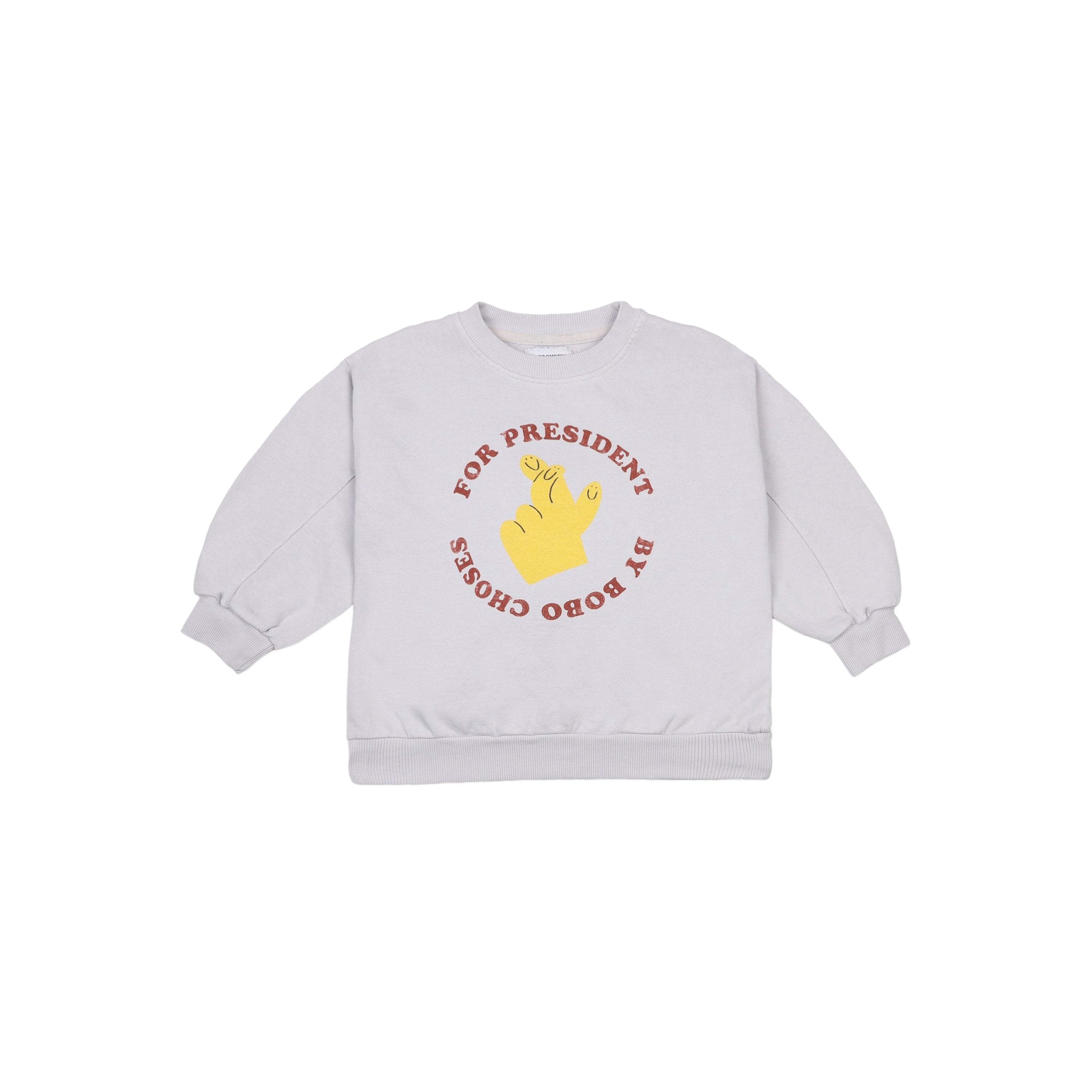 Girls Grey Fingers Cotton Sweatshirt