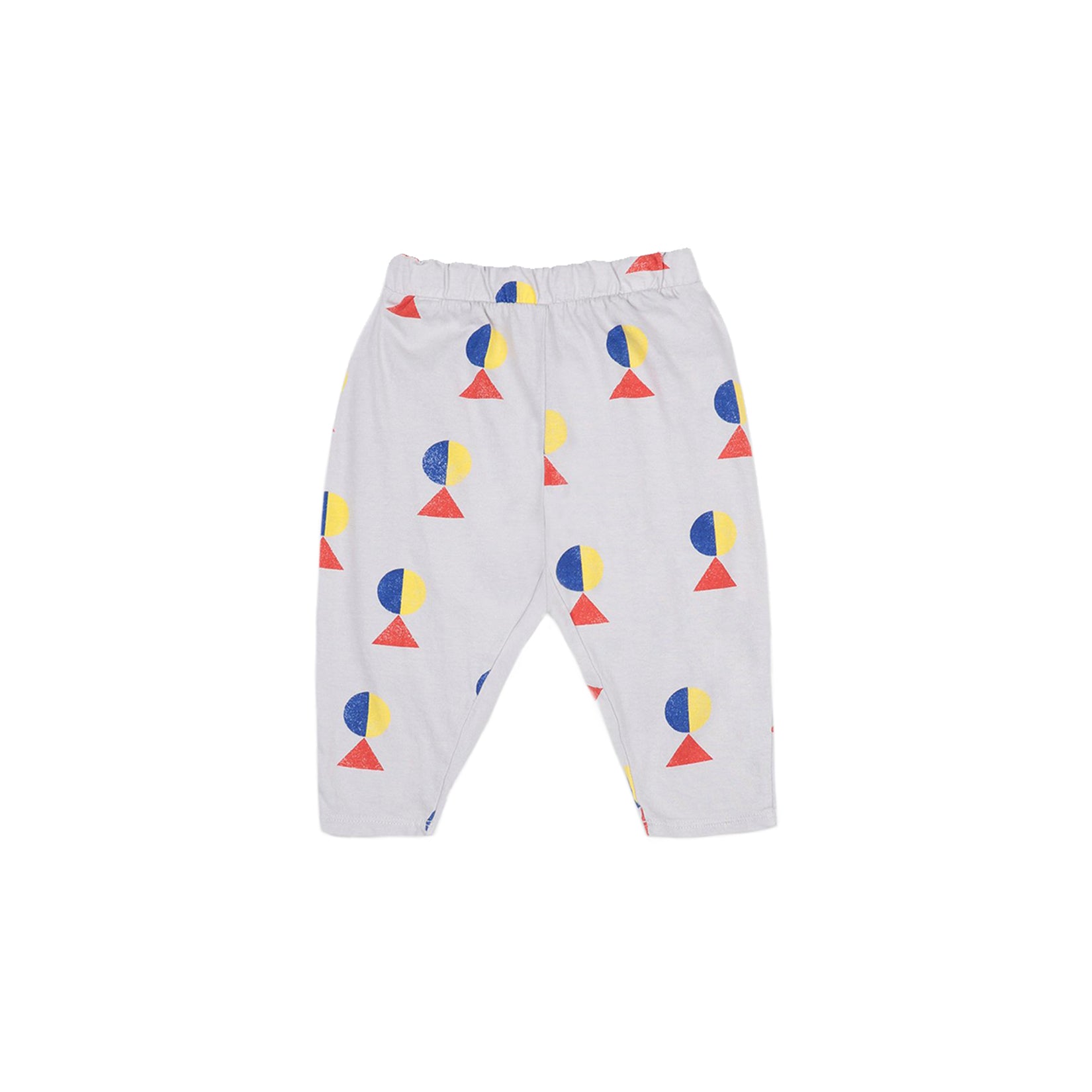 Baby Girls Grey Geometric Cotton Trousers