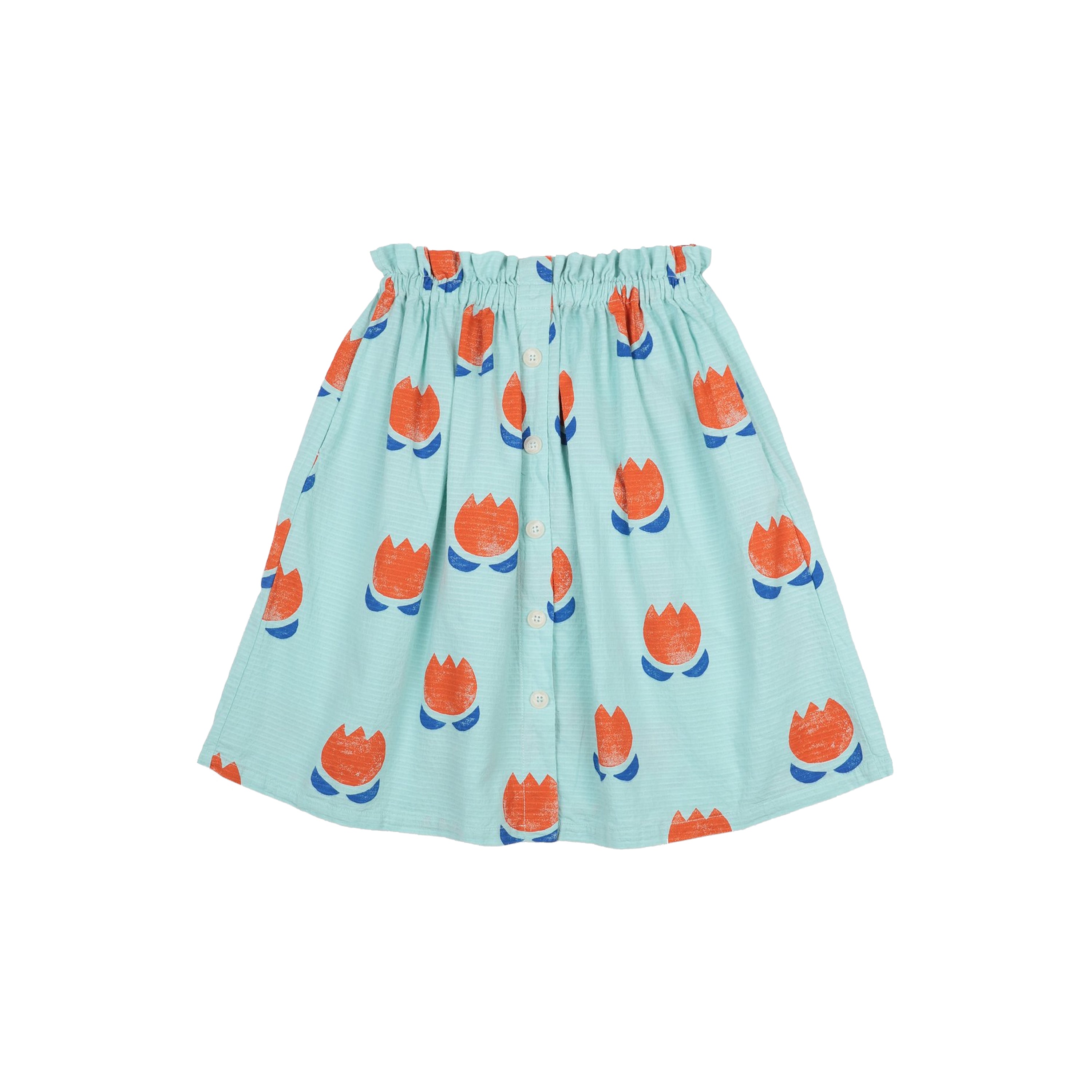 Girls Mint Printing Cotton Skirt