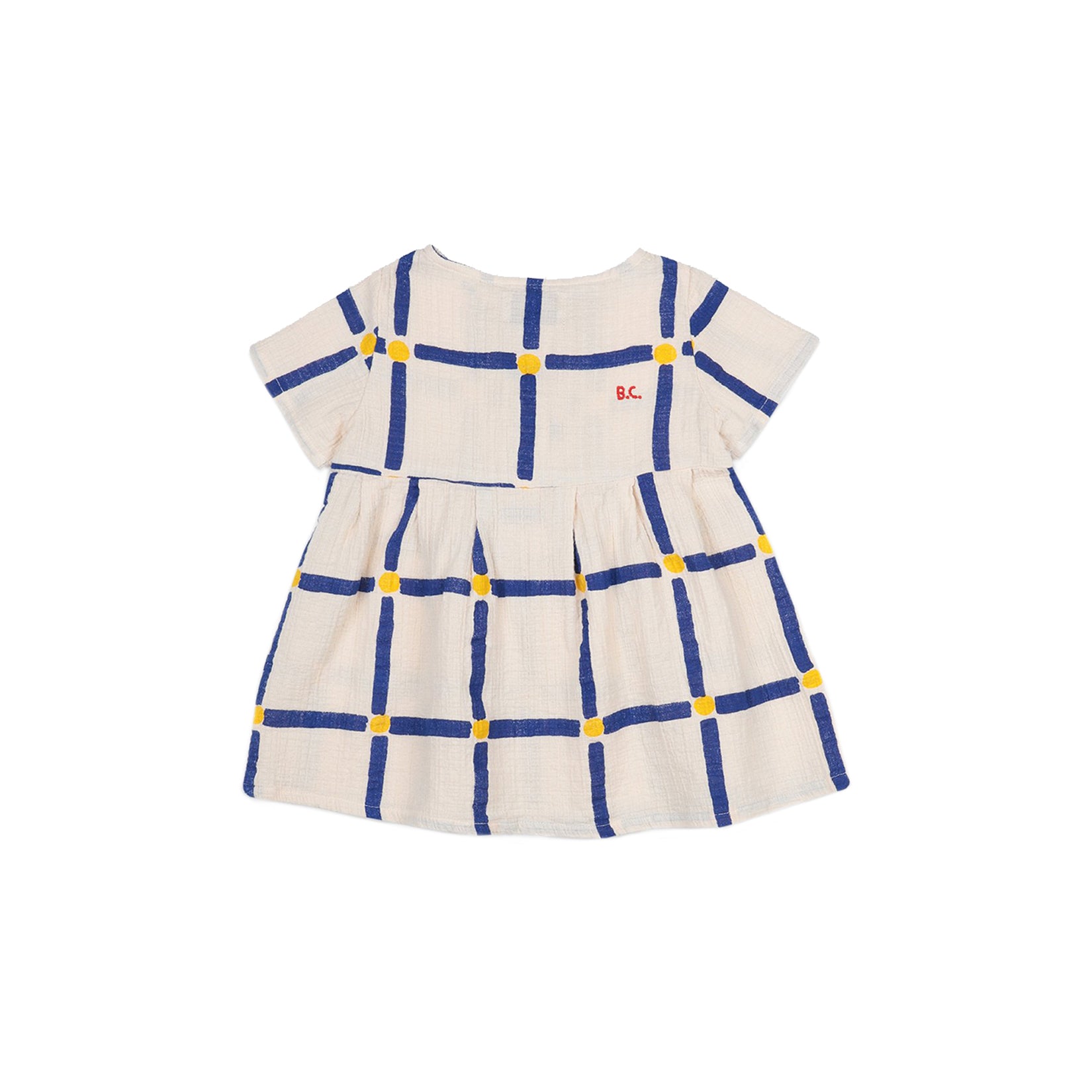 Baby Girls White Cube Cotton Dress