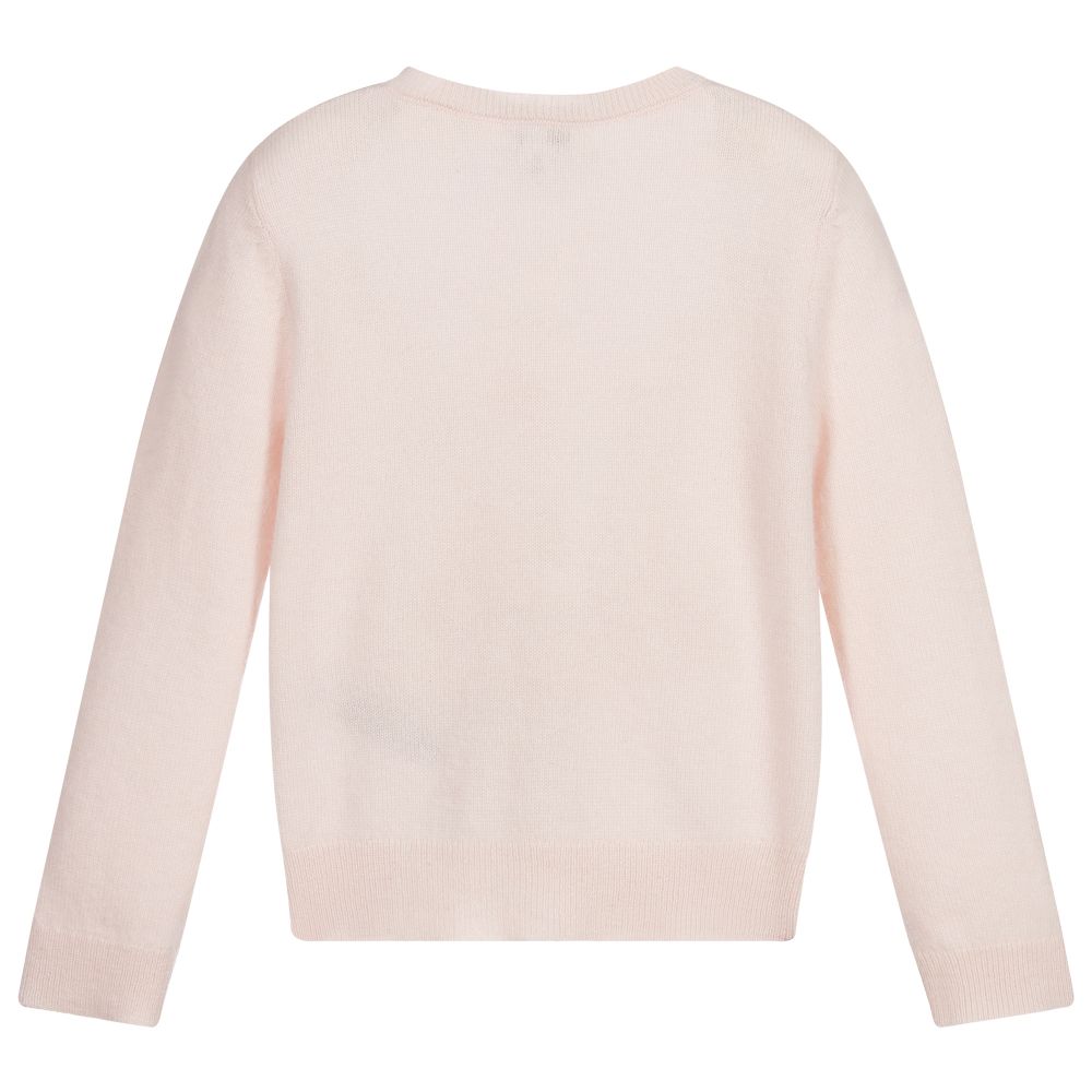 Girls Pale Pink Cashmere Cardigan