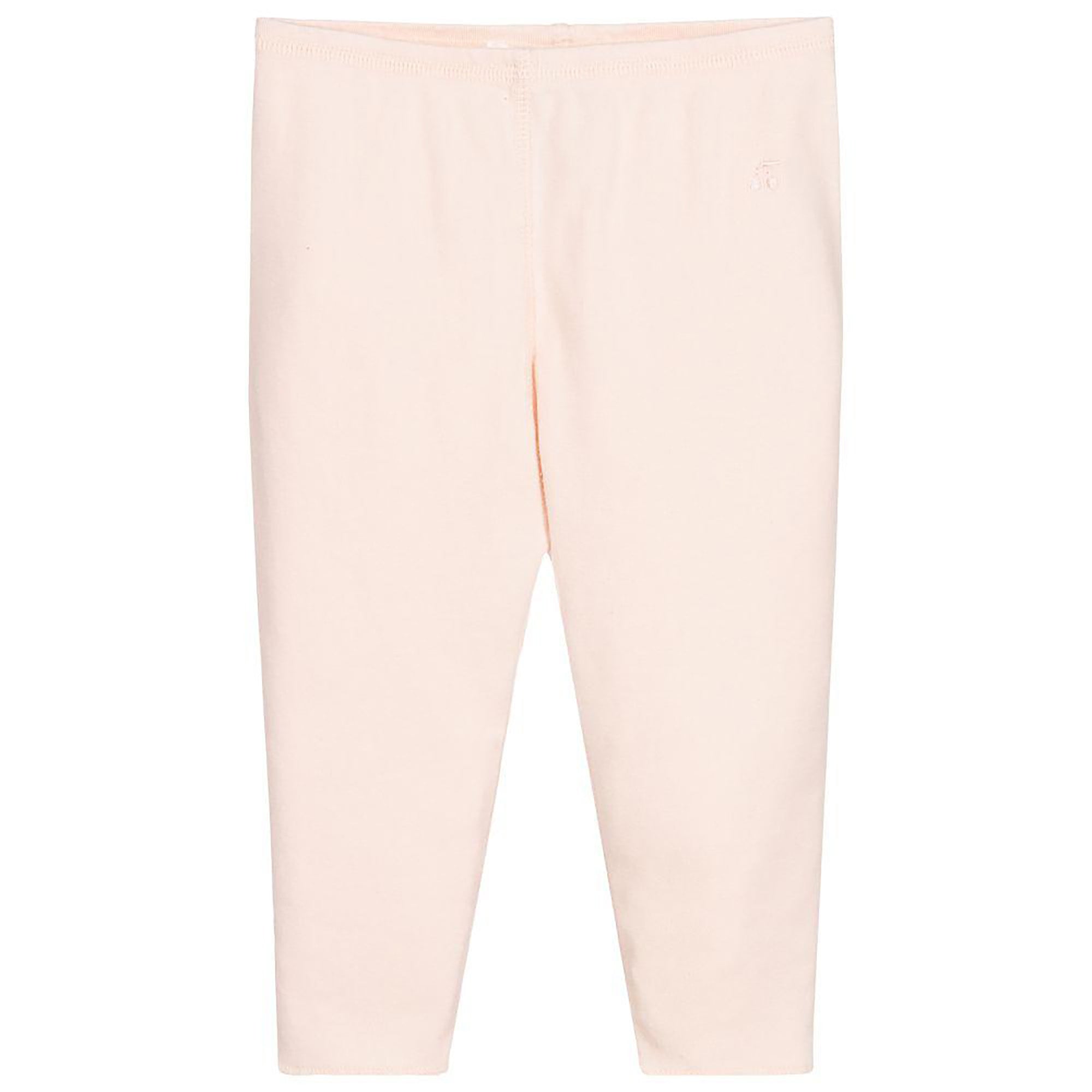 Baby Girls Pale Pink Cotton Leggings