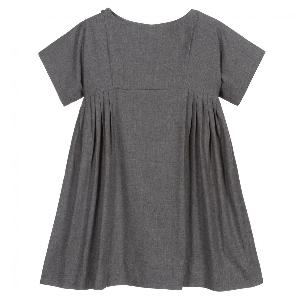 Girls Dark Grey Chine Dress