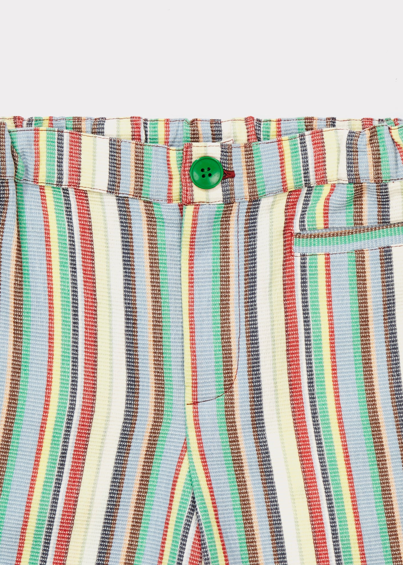 Girls Multi Stripe Cotton Woven Shorts