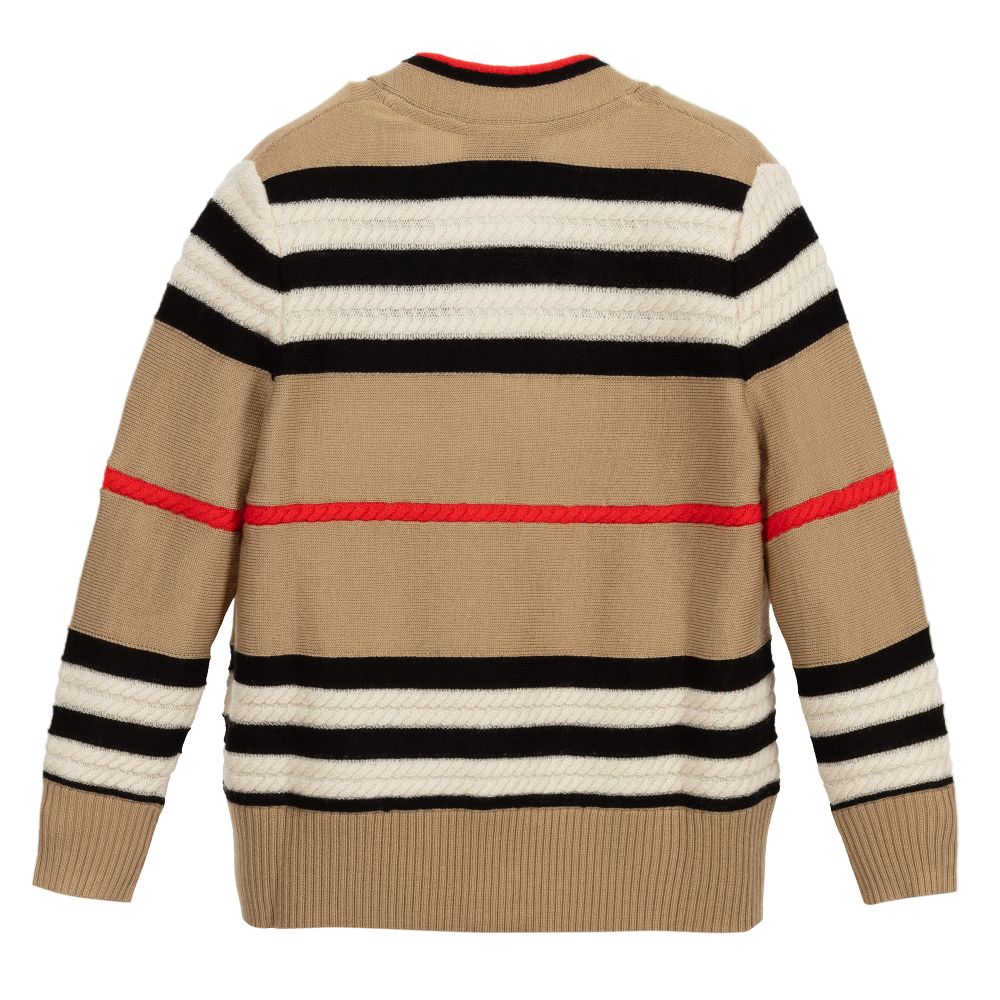 Girls Archive Beige Knit Cardigan