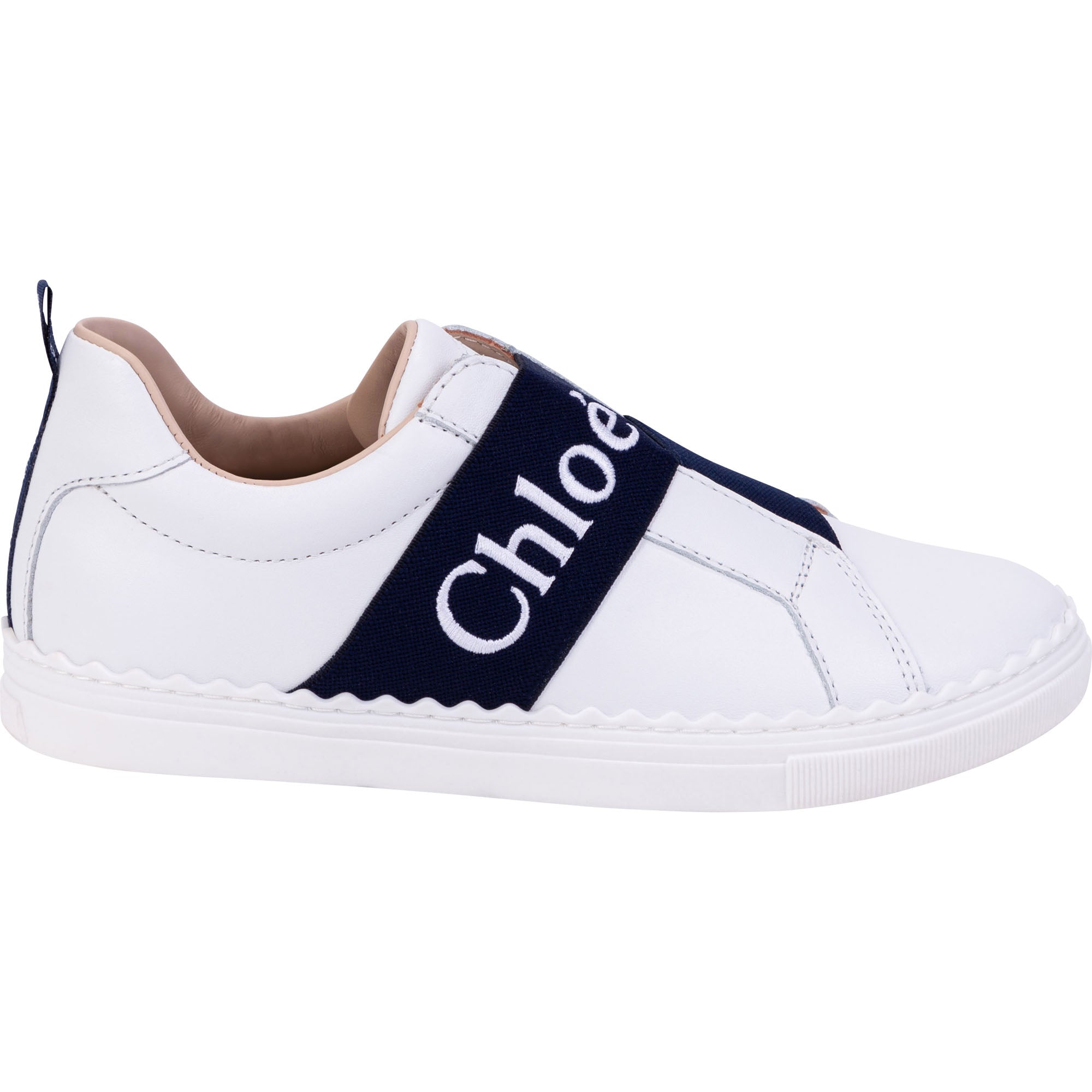 Girls White Logo Trainers