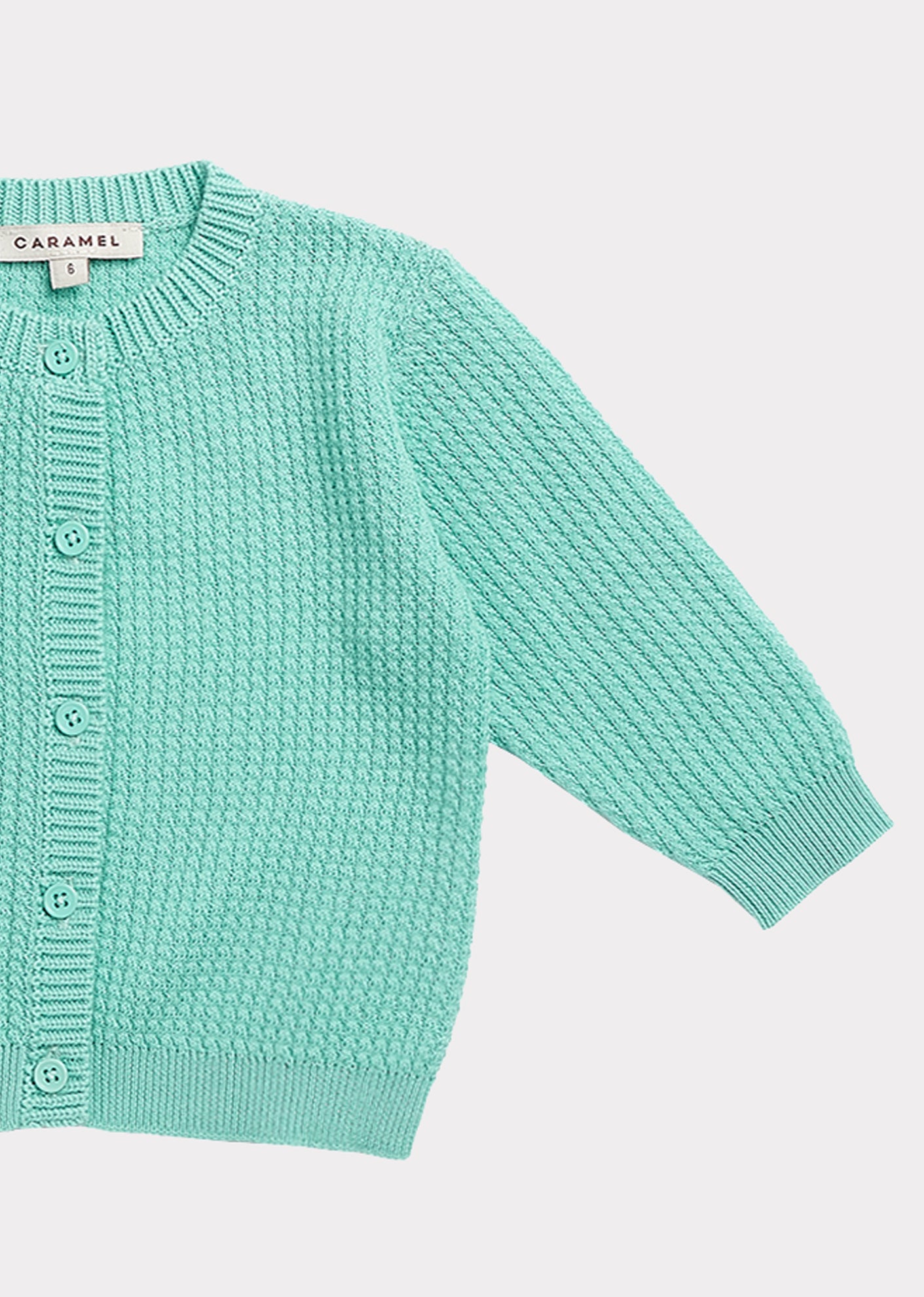 Baby Girls Green Cotton Cardigan